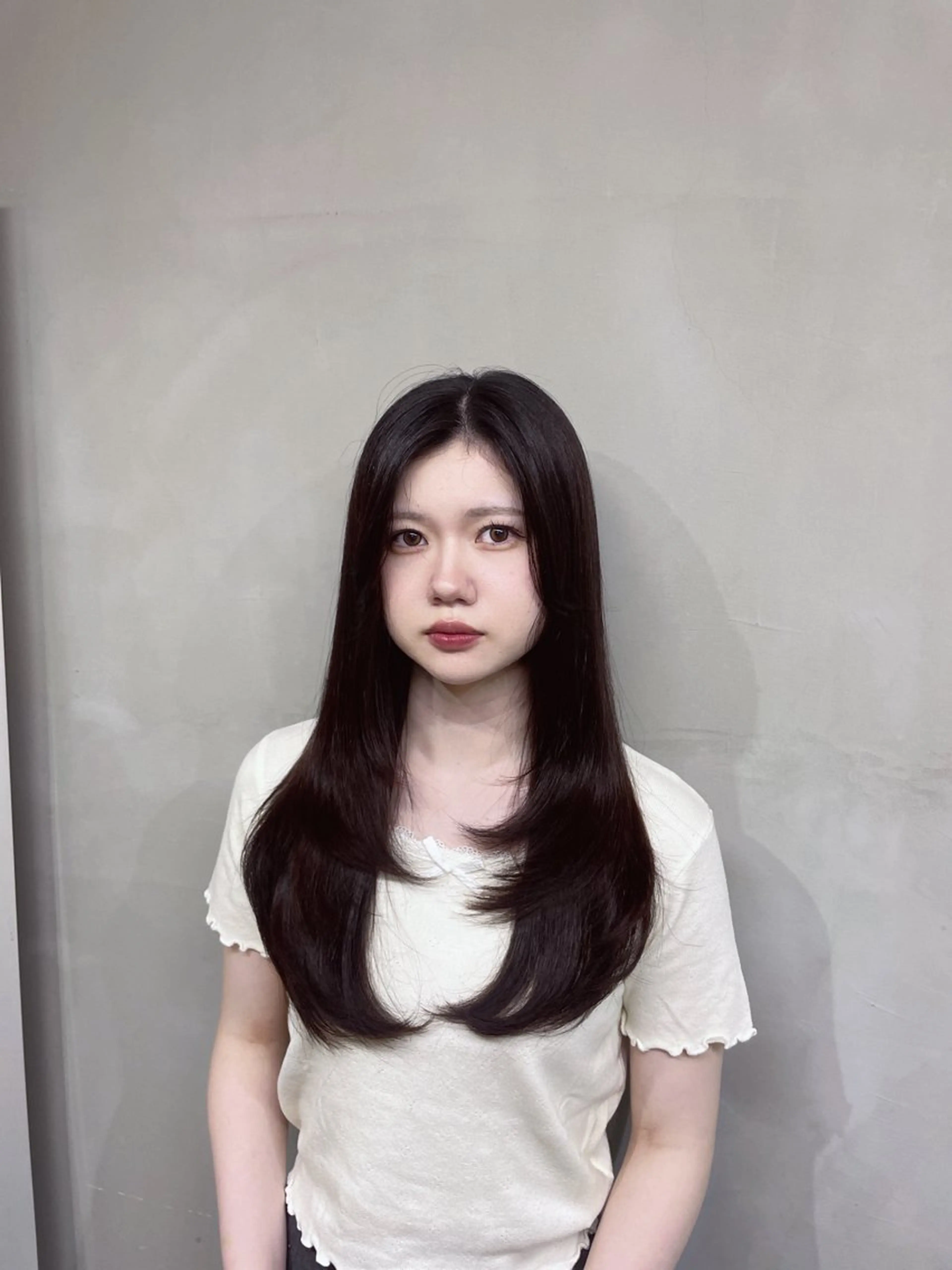 ロング カラー カット ヘアカラー トリートメント ワンホンレイヤー 福岡天神RAIRAのヘアスタイル