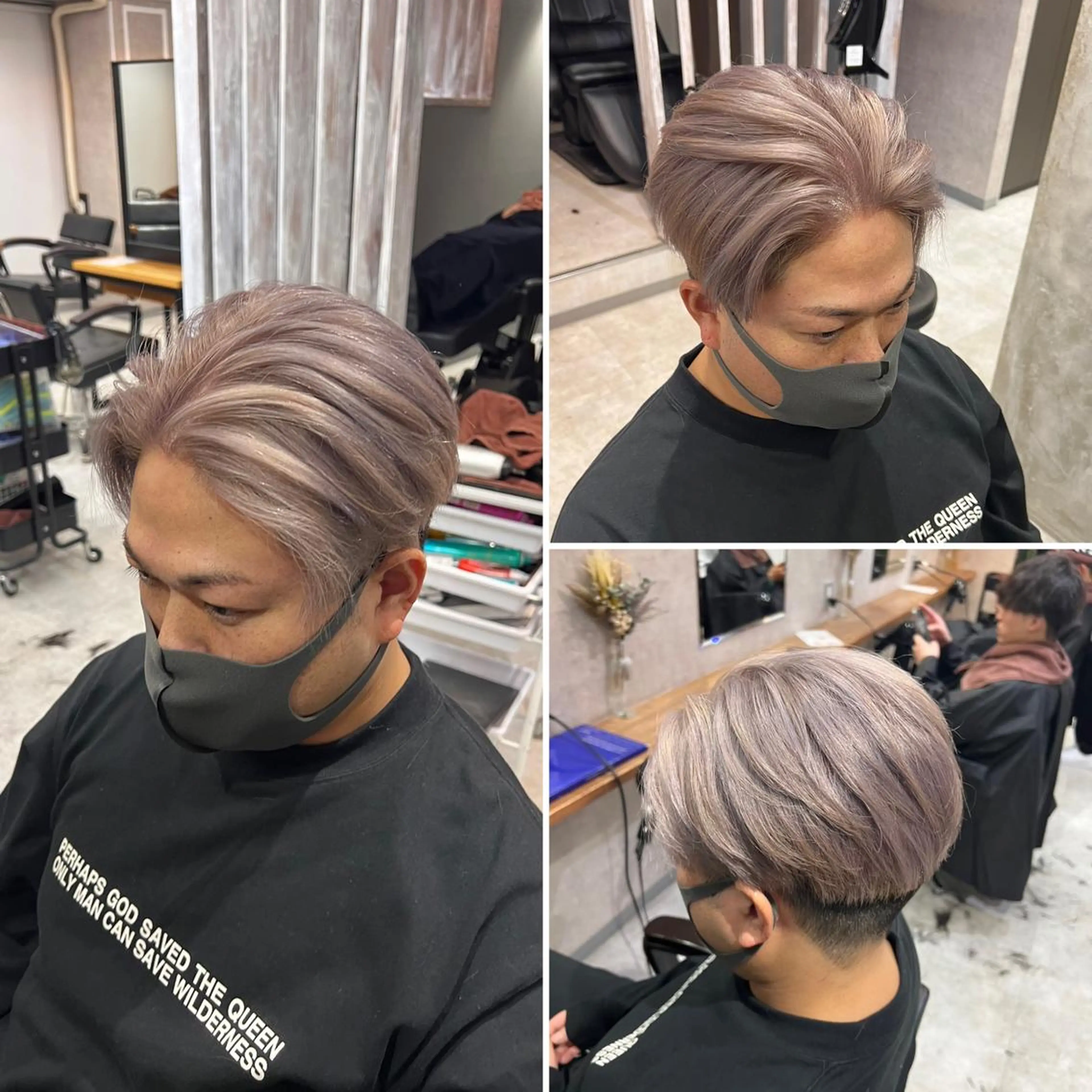 カラー R/🤎 パーマ&ブリーチ🔥のヘアスタイル