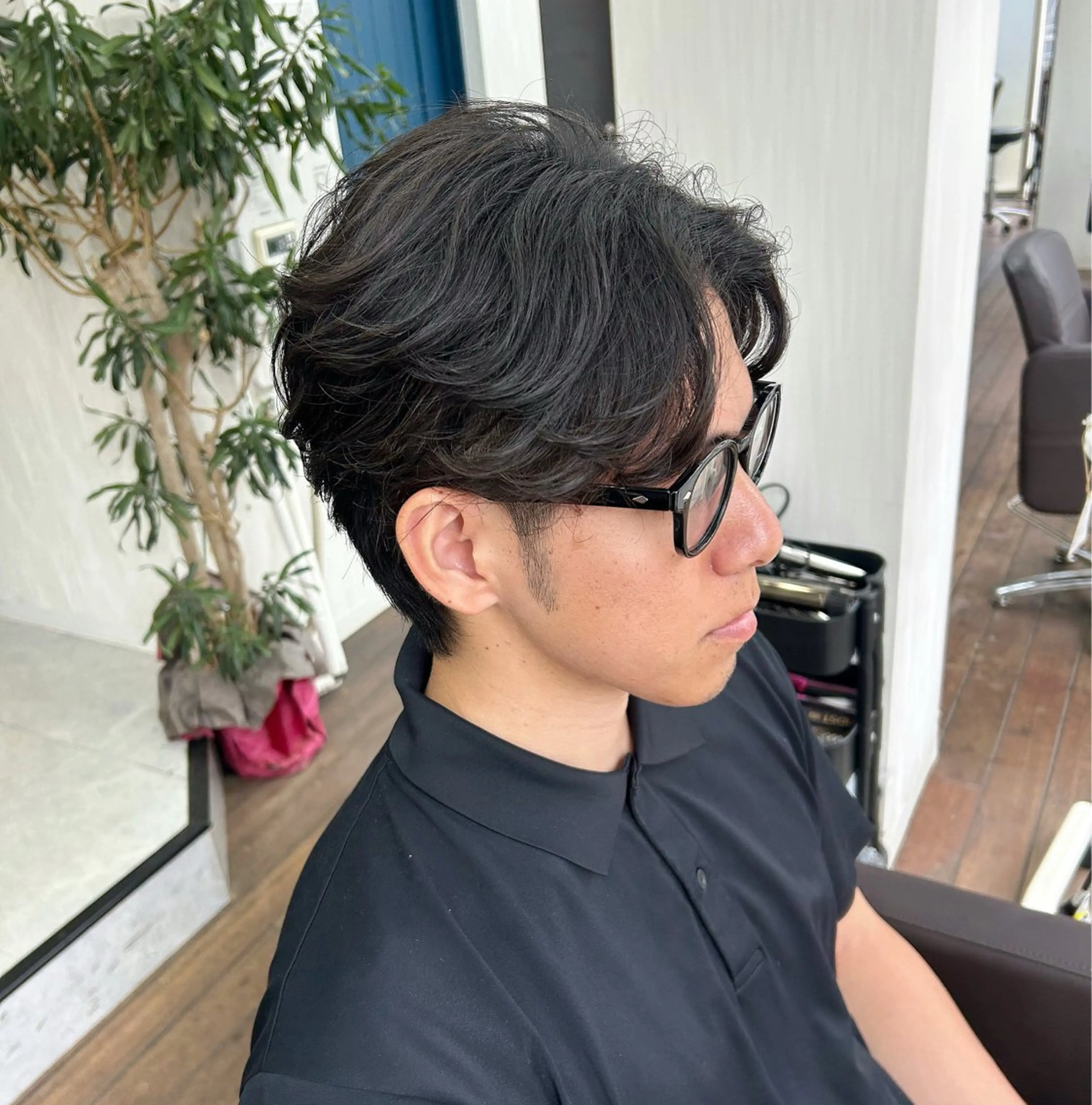 パーマ メンズ フェザーパーマ メンズパーマ カット メンズパーマ✨ メンズカット聖のヘアスタイル