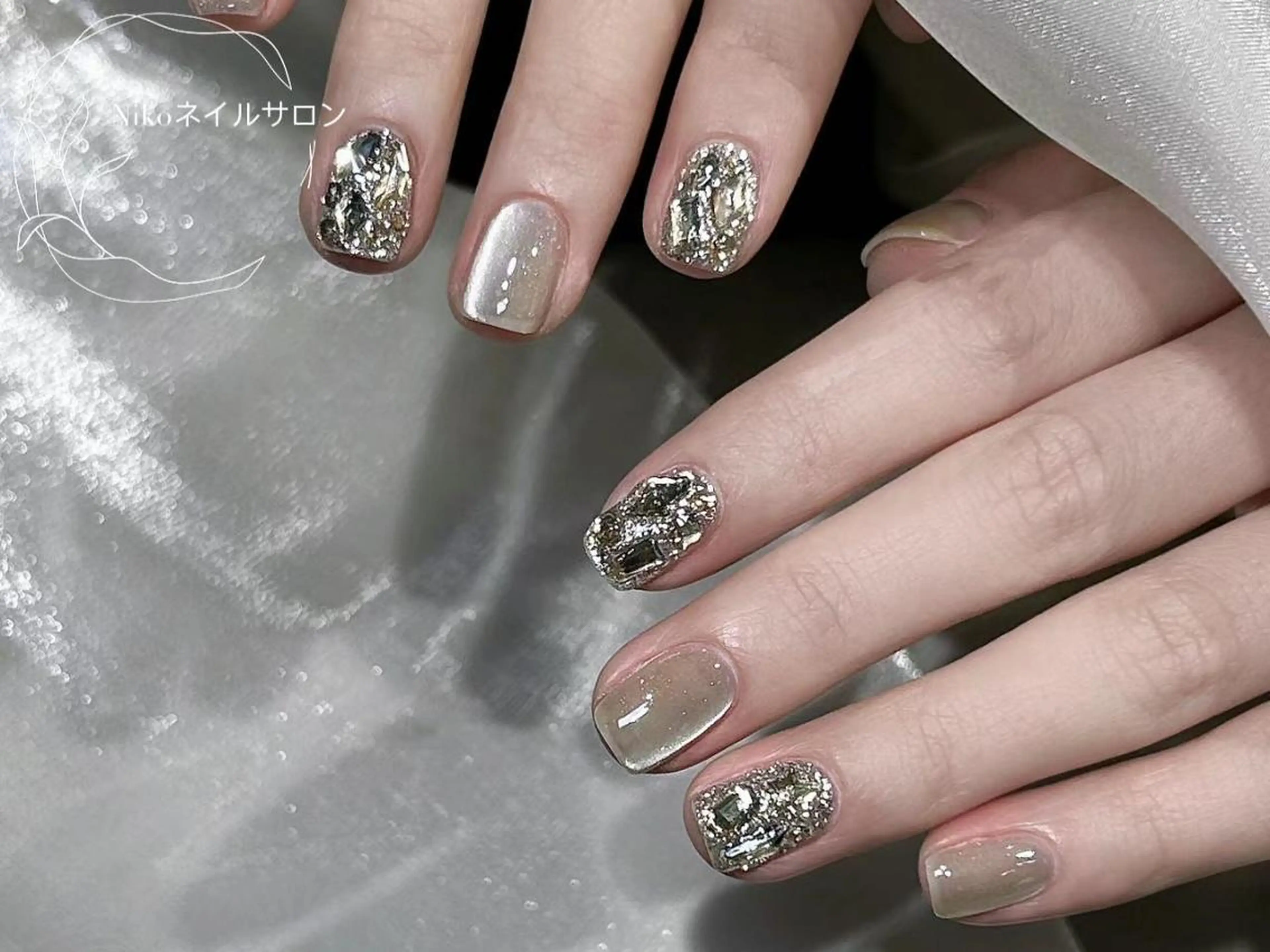 ネイル チークネイル 長さ出し フットネイル フレンチネイル ジェルネイル Niko Nailsalonのネイルデザイン