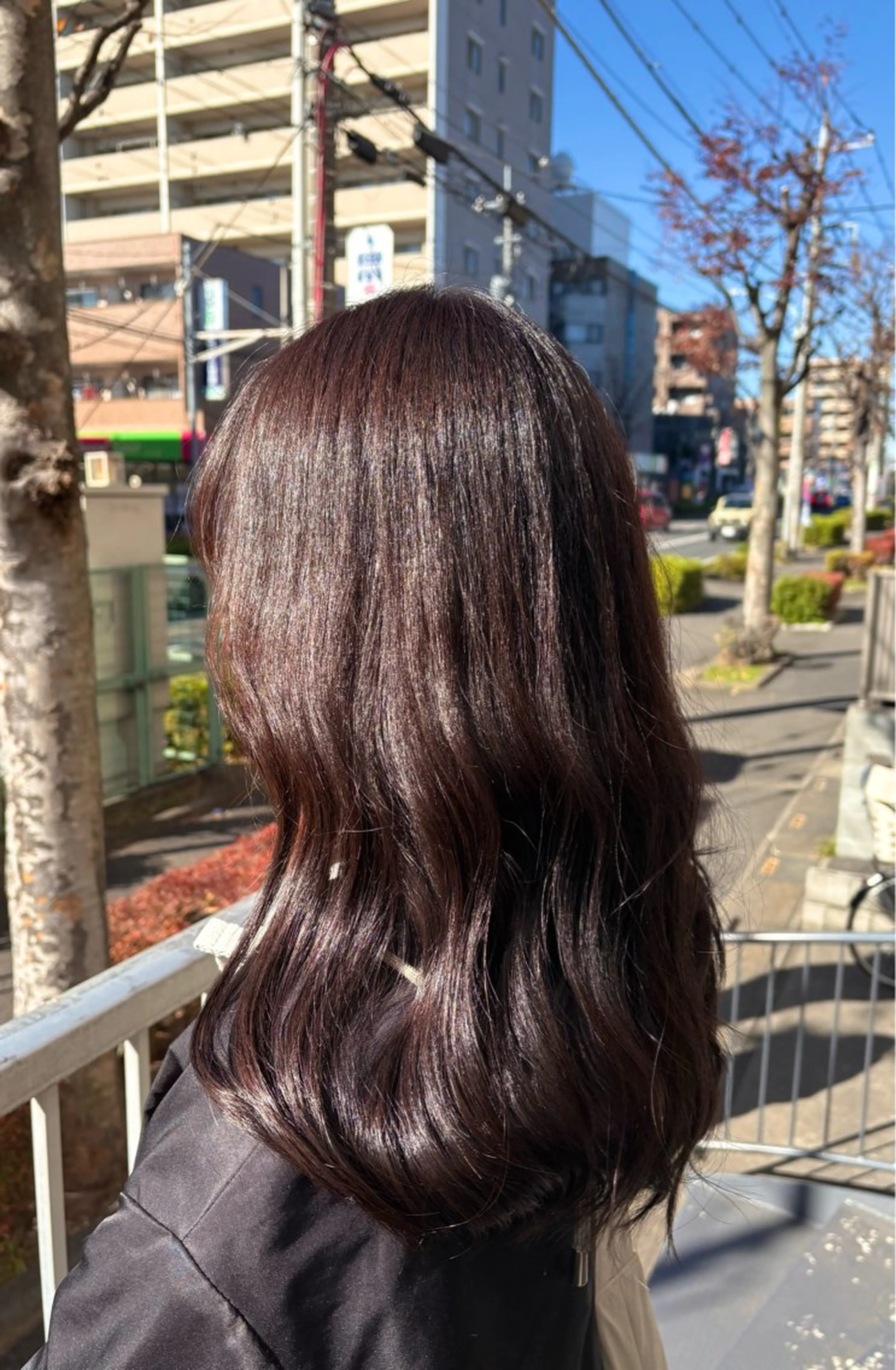 ロング カラー ブラウンカラー カット ヘアカラー トリートメント ナルミ ケイスケのヘアスタイル