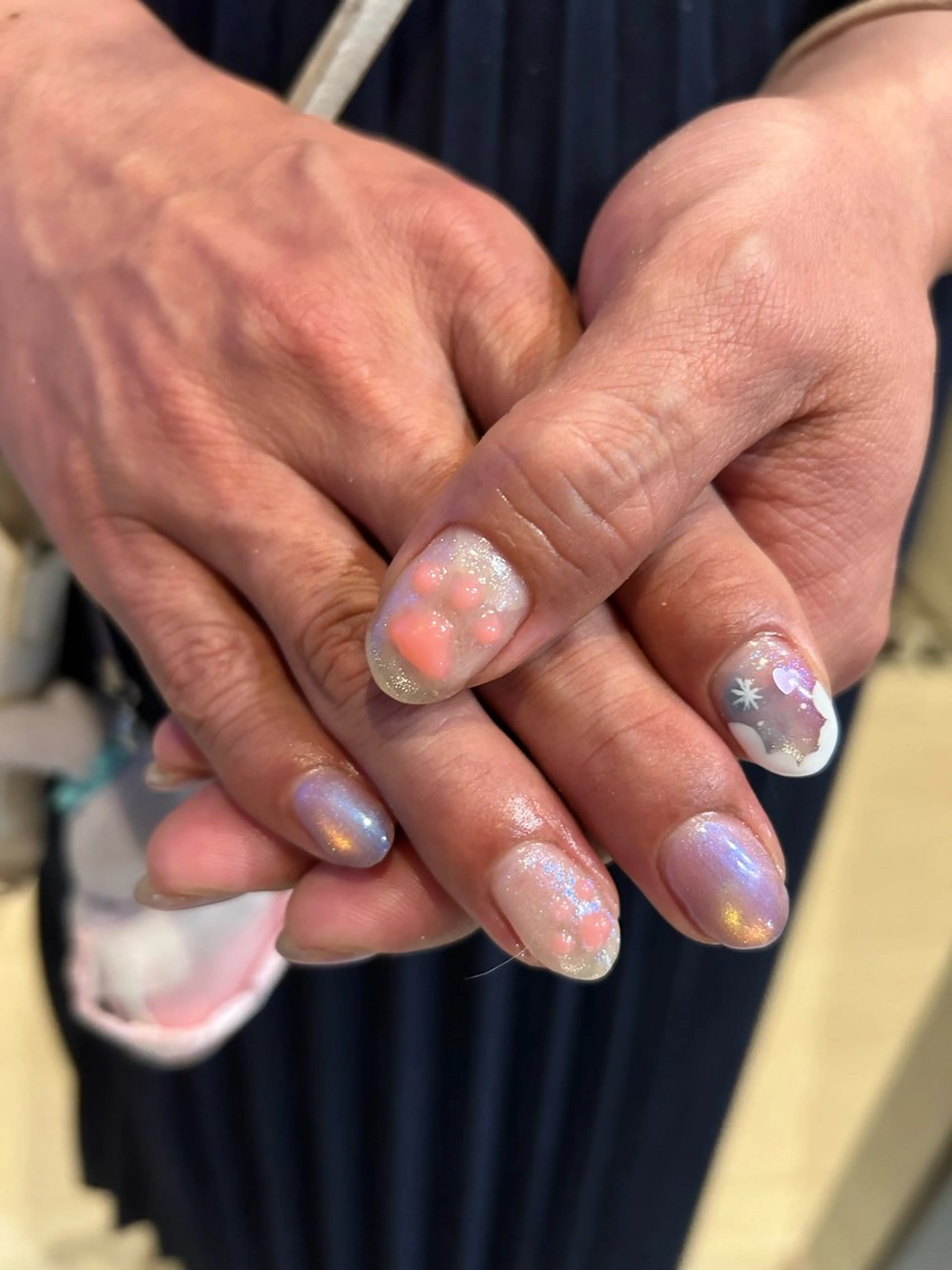 ネイル アートネイル 韓国ネイル マグネットネイル ワンカラーネイル 大山 なつみのネイルデザイン