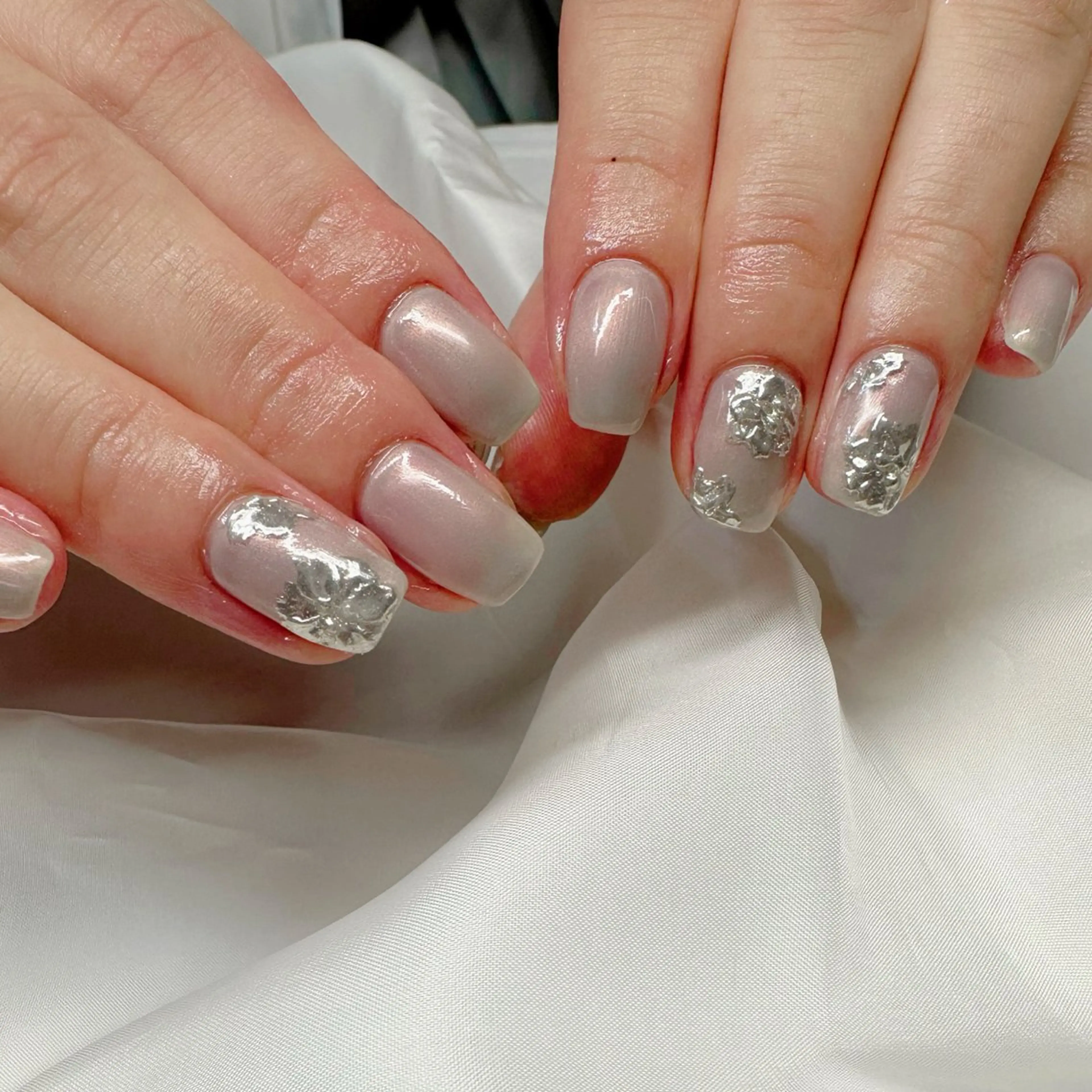 ネイル アートネイル オーロラネイル フラワーネイル 氷ネイル・うるうるネイル 韓国ネイル 🪞KAPE NAIL 🪞のネイルデザイン