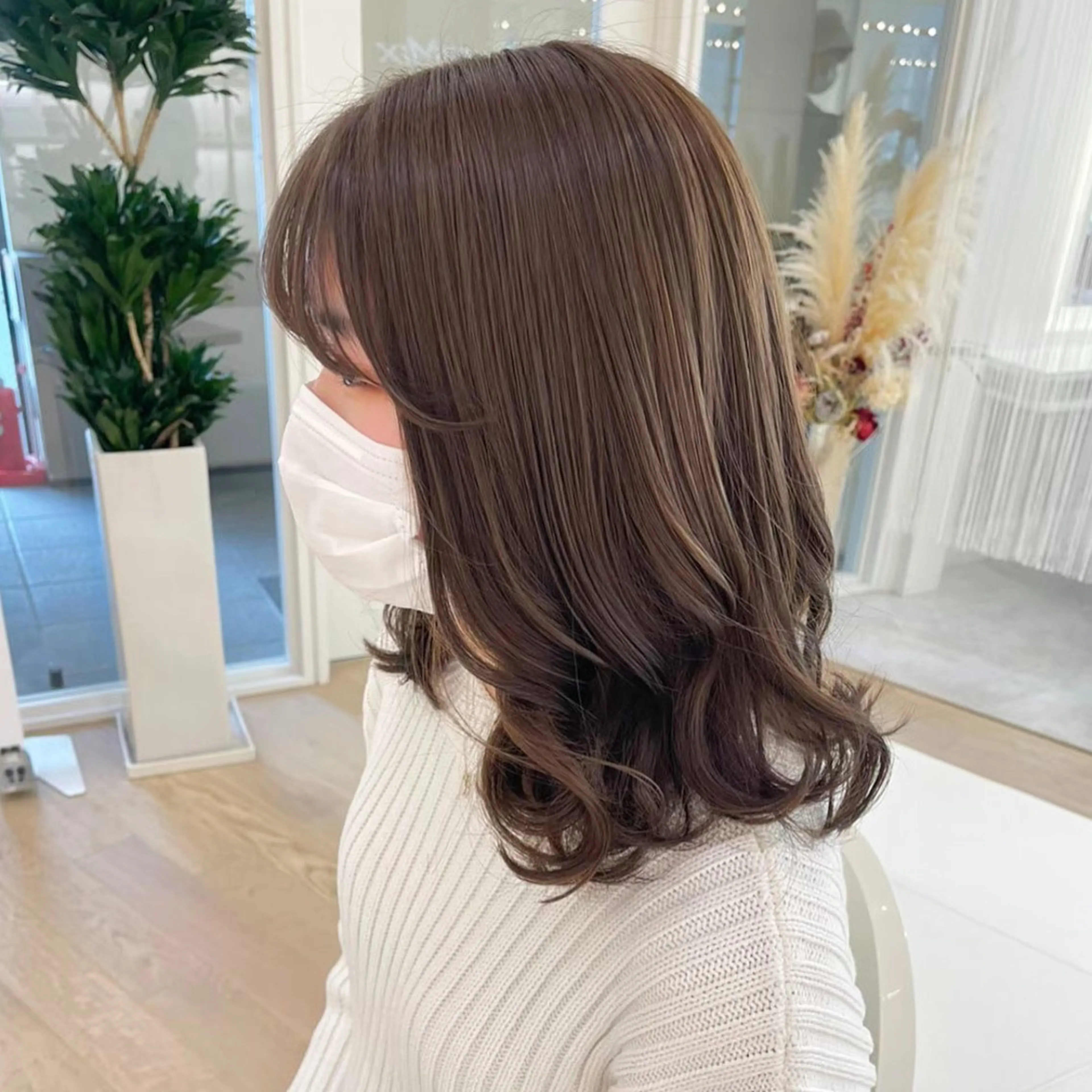 ミディアム カラー ベージュカラー ParveMix￤ 大賀さつき🍨🤍のヘアスタイル