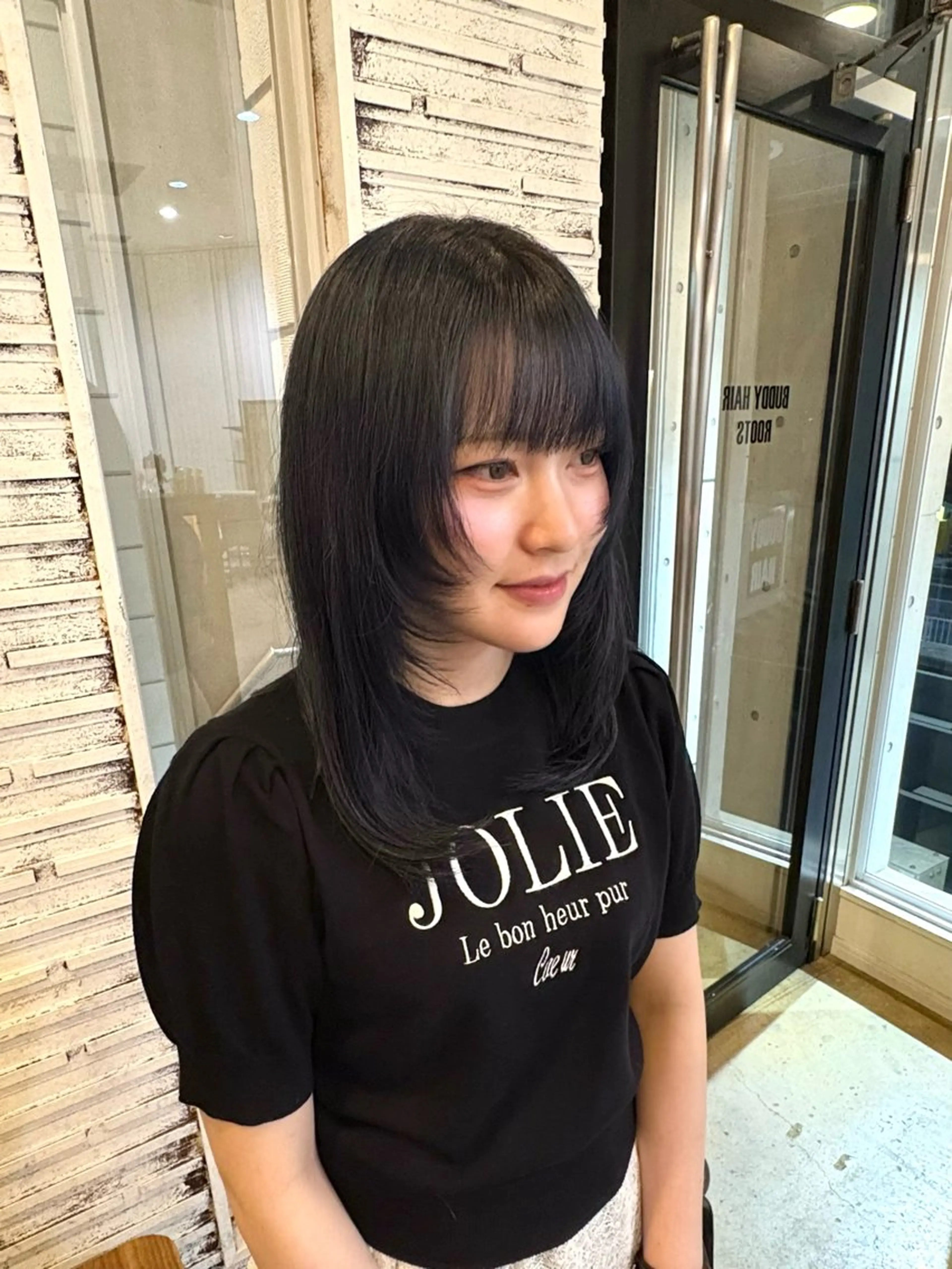 セミロング カラー ブリーチカラーモデル ダブルカラー✨ななほのヘアスタイル