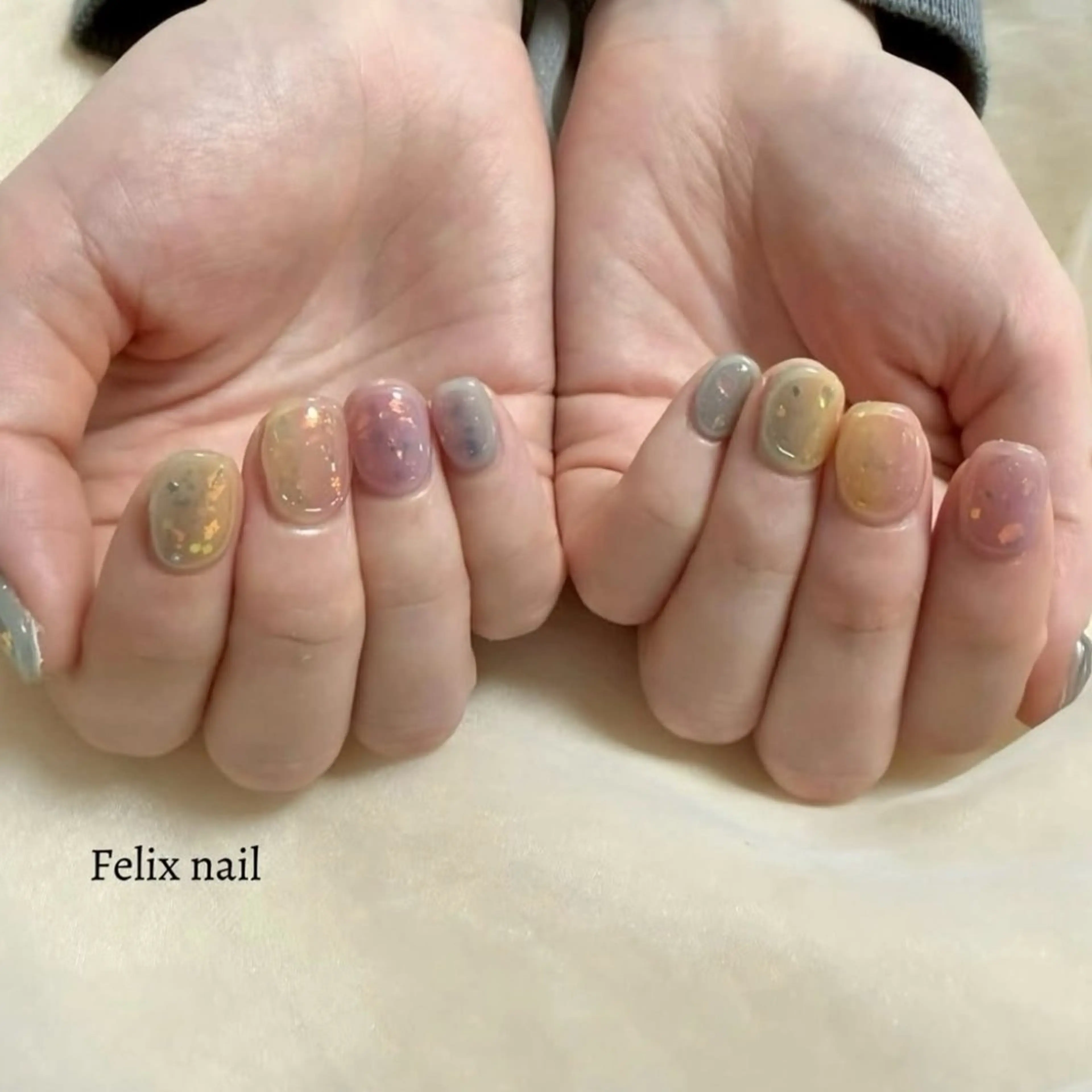ネイル ハンドネイル フェリックスネイル 大人綺麗/トレンドのネイルデザイン