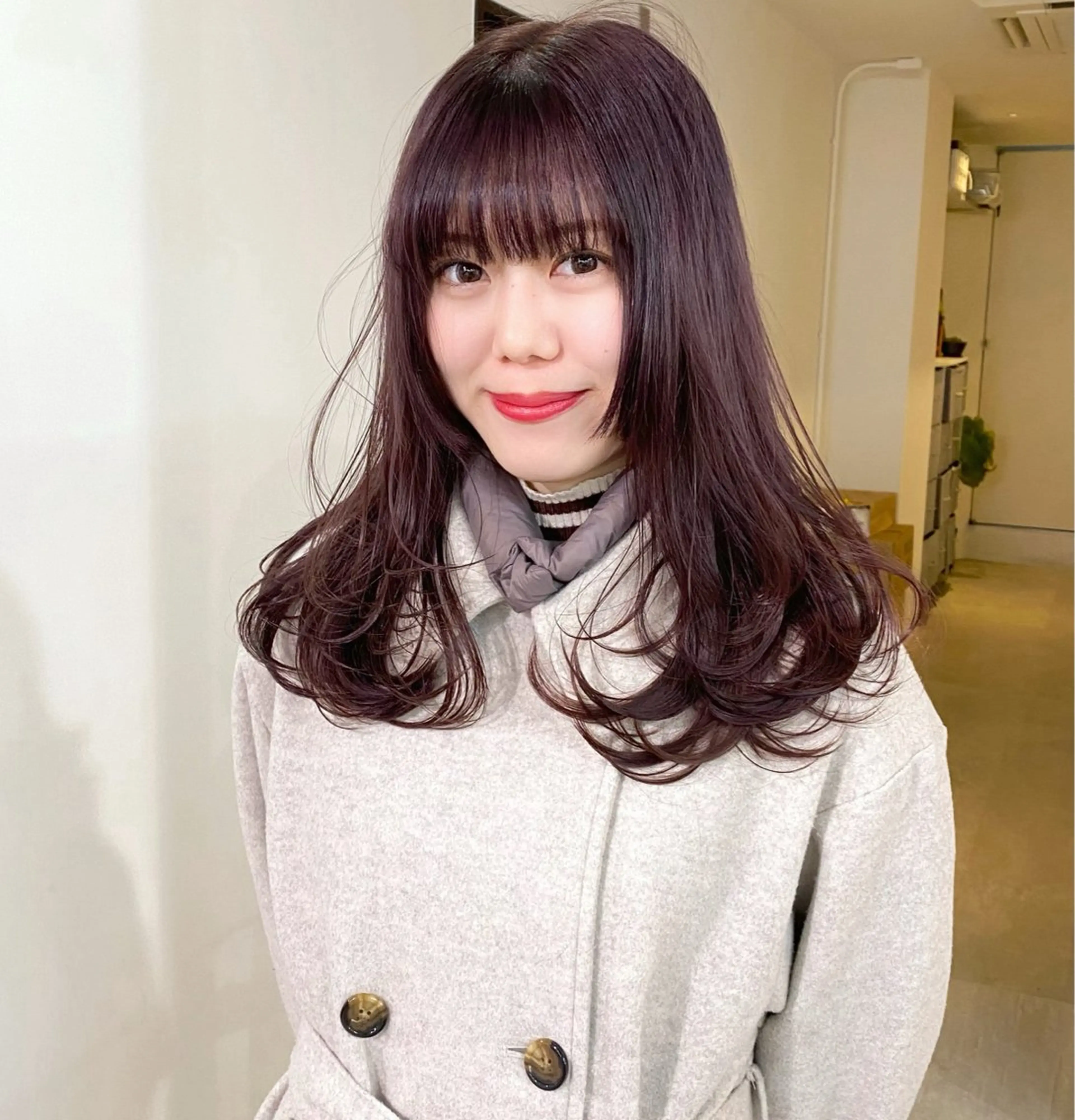 カラー 黒髪 ブリーチ 透明感カラー ダブルカラー ブリーチなしカラー ヘアカラー mizuki/ピンク ベージュ.レイヤーのヘアスタイル