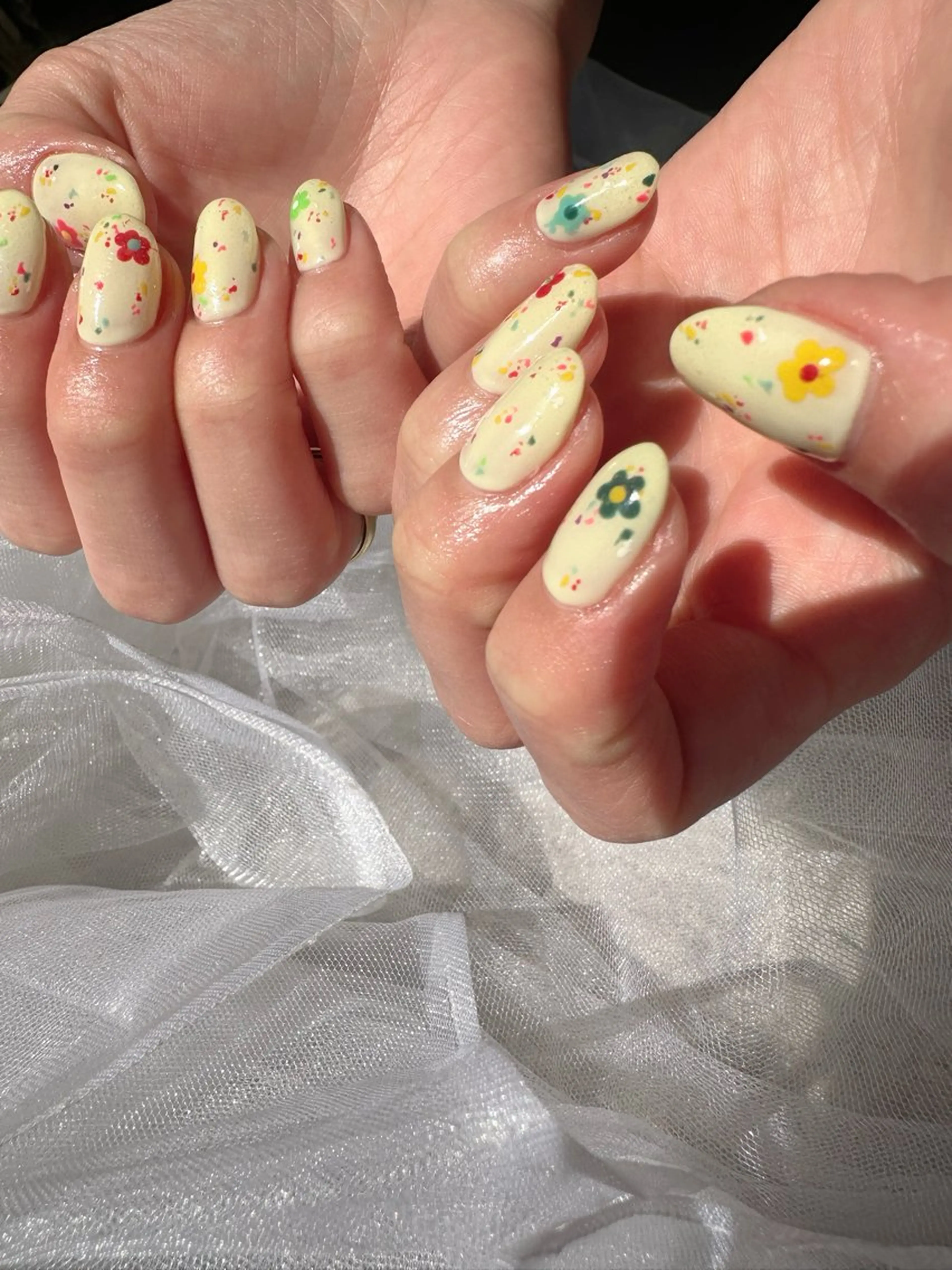 ネイル フラワーネイル 氷ネイル・うるうるネイル 韓国ネイル ニュアンスネイル 春ネイル 🪞KAPE NAIL 🪞のネイルデザイン