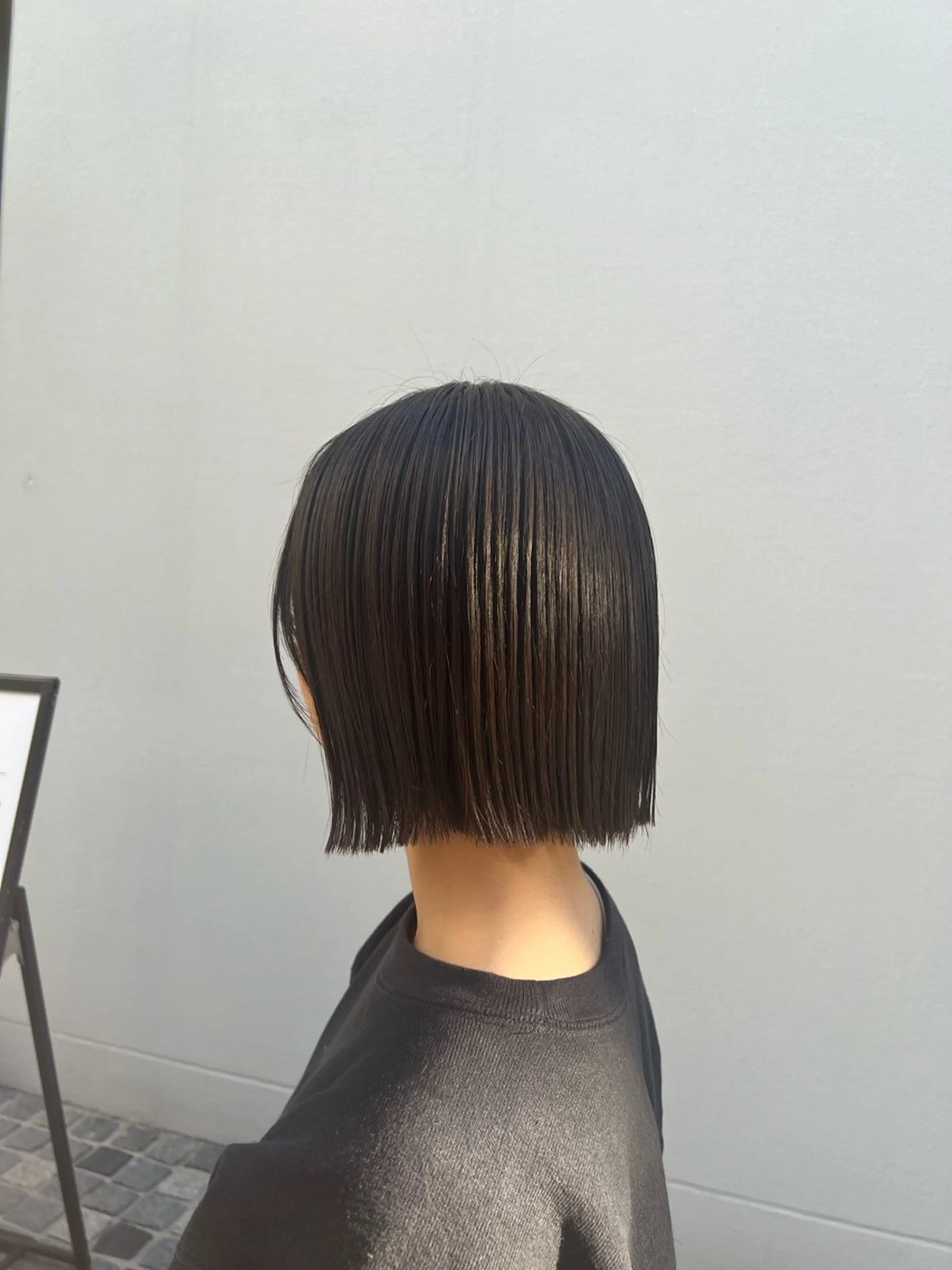 ショート 切りっぱなしボブ ボブ 神戸ボブ✂️ ioe三宮/田 伸佳のヘアスタイル