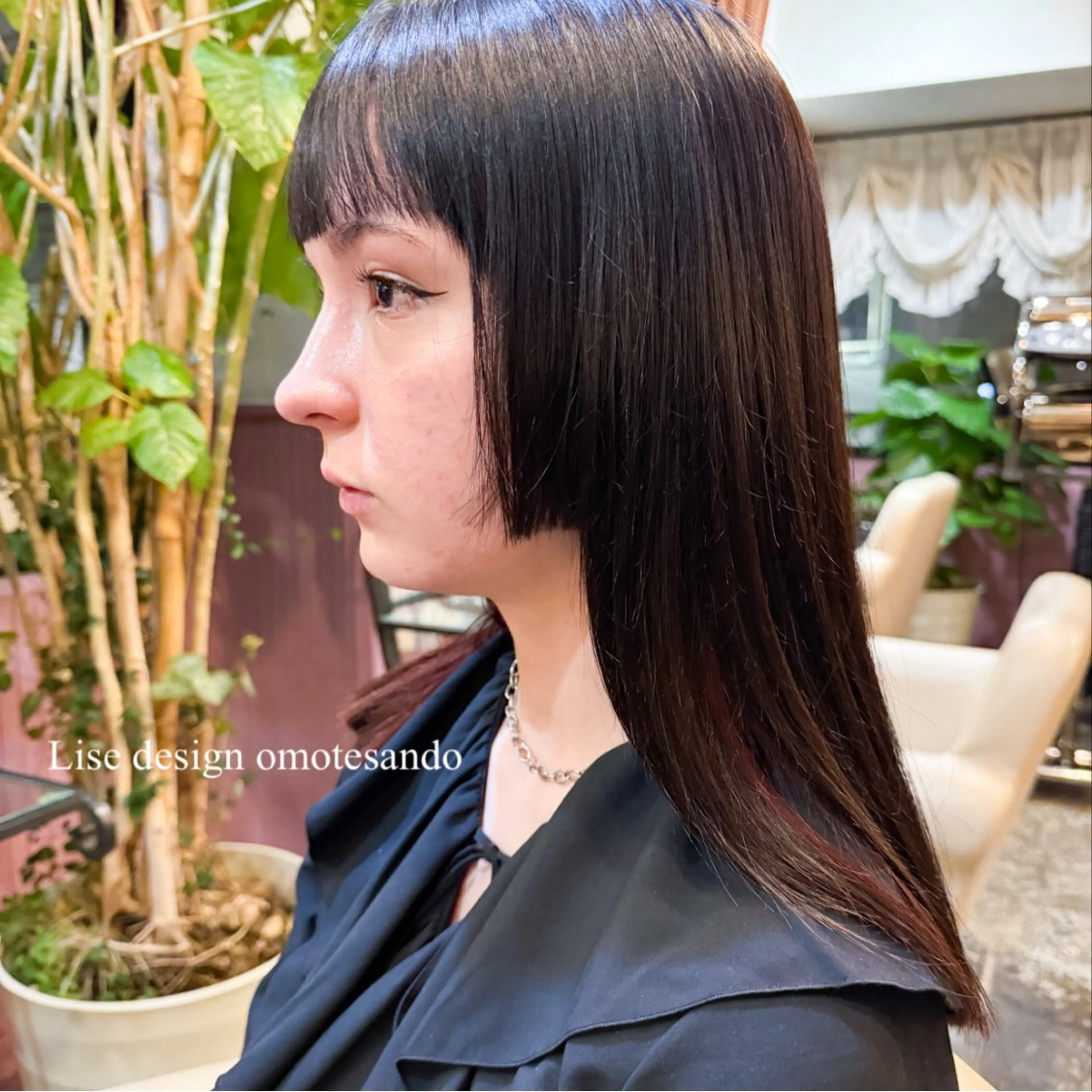 ロング カラー メンズ ヘアカラー ヘアセット 表参道Lise おおいしおりのヘアスタイル