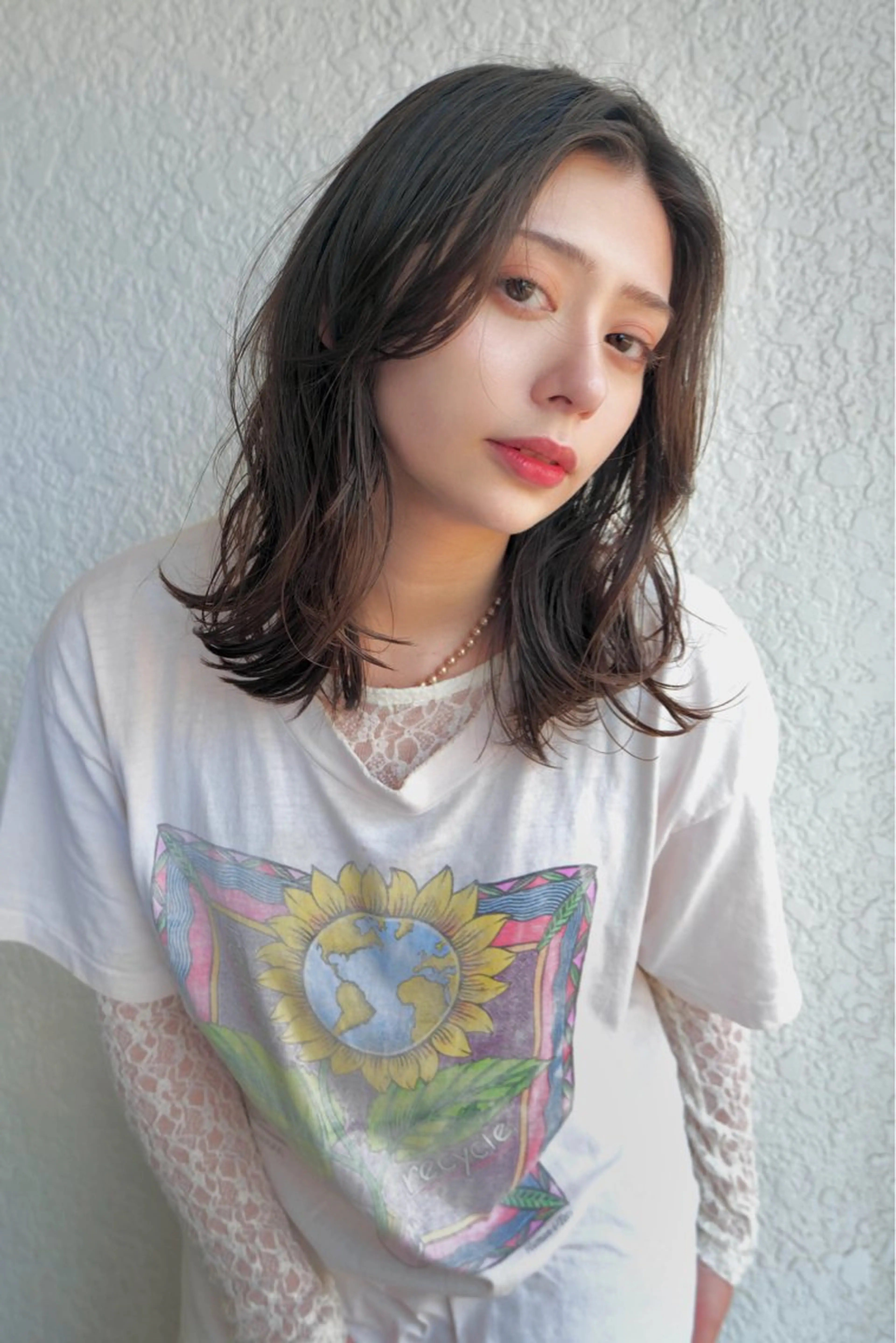 ミディアム TRICCA 銀座所属・奏羽　"ショート ・ボブ ・レイヤー"のヘアスタイル