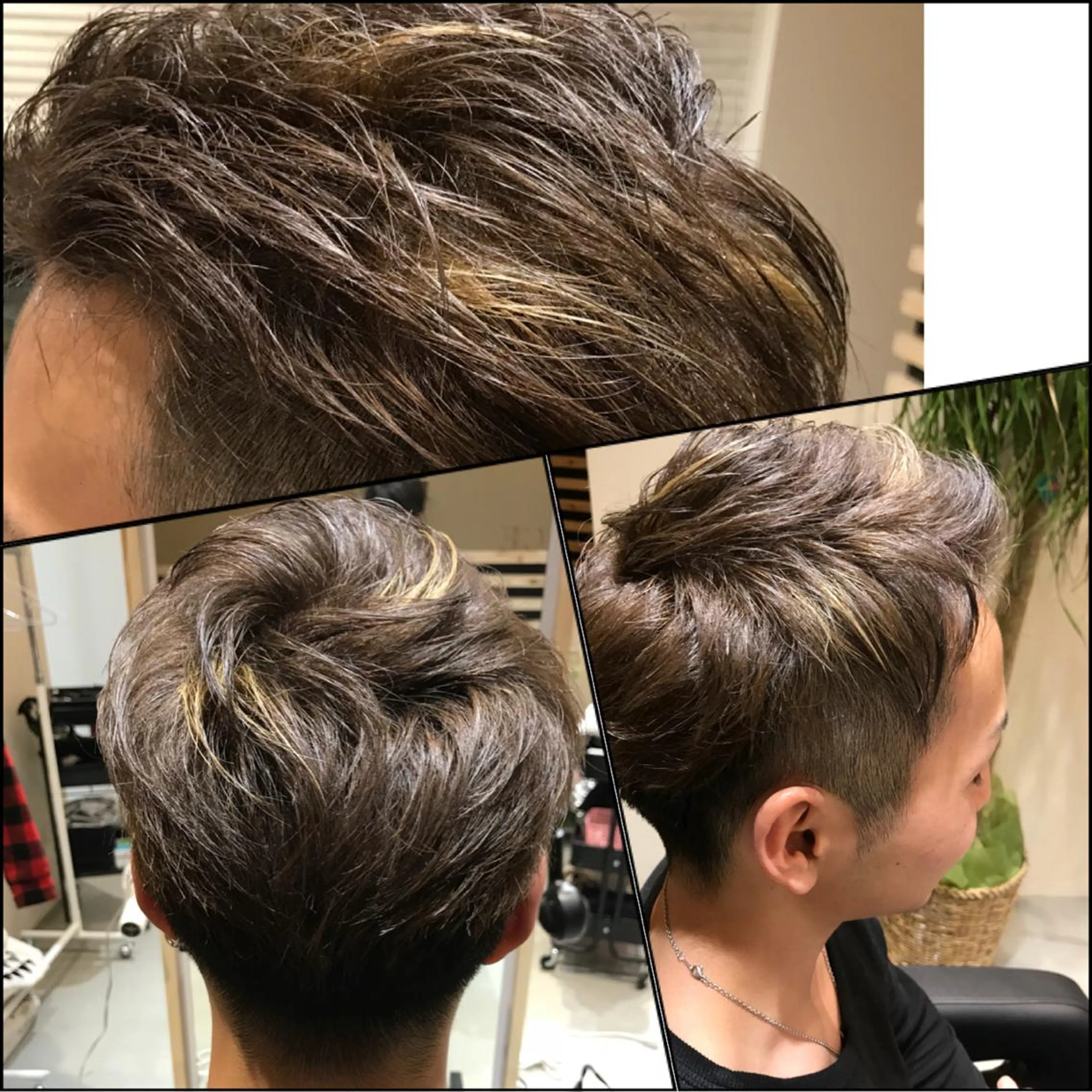 ショート カラー メンズ メンズブリーチ メンズハイライト アディクシーカラー ブリーチ ハイライトカラー 大久保 隆蔵のヘアスタイル