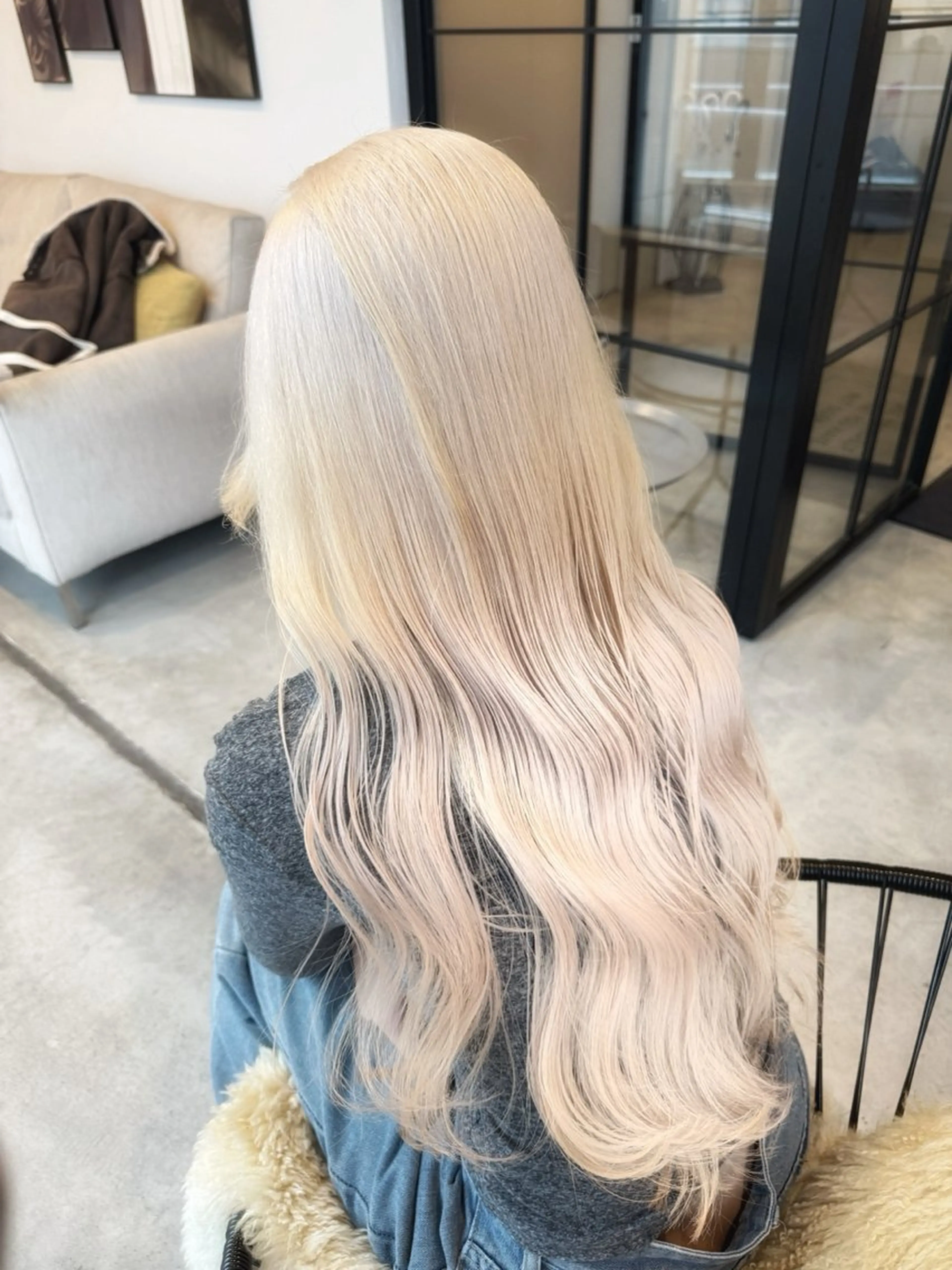 ロング カット ヘアカラー トリートメント ベージュカラー/新潟 カラー特化/落合優吾のヘアスタイル