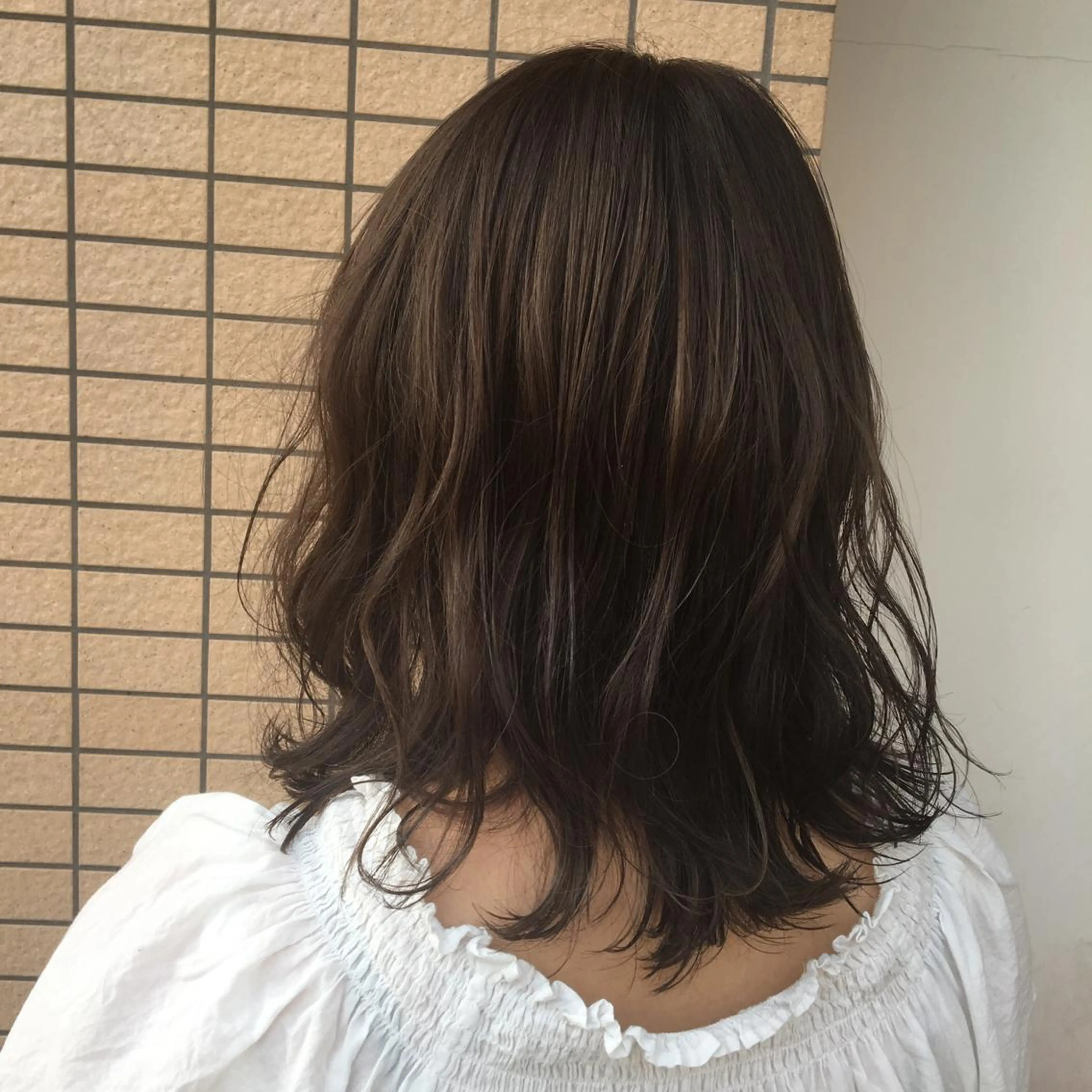 ミディアム カラー ダブルカラー ハイライトカラー ハイライト 髪質改善 頭身浴/ 中田のヘアスタイル