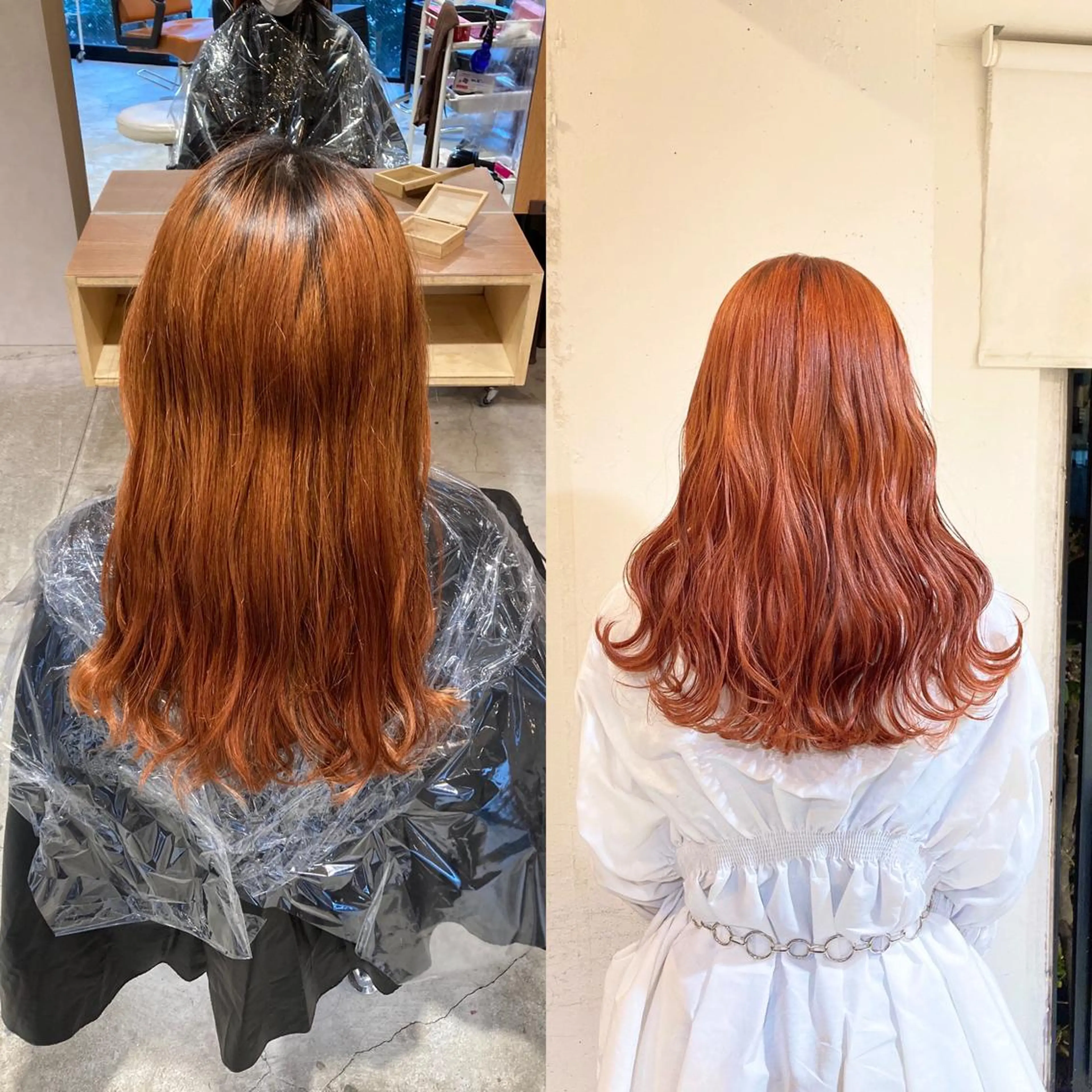 カラー オレンジ 💗モテ髪 ハイトーンあや💗のヘアスタイル