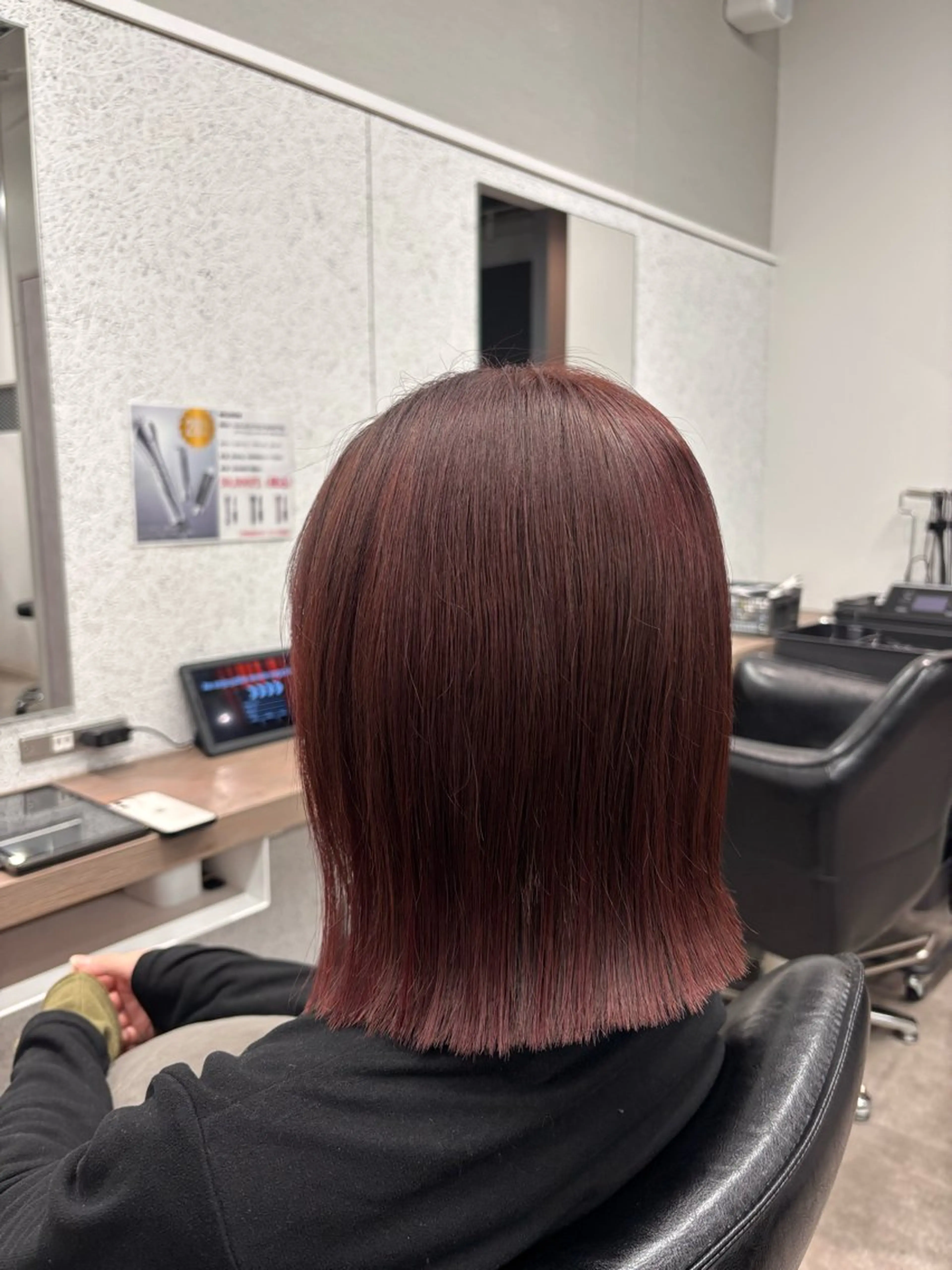 ミディアム カラー ボブ カット ヘアカラー ボブ/透明感カラー/ 髪質改善/🌙/ルナのヘアスタイル