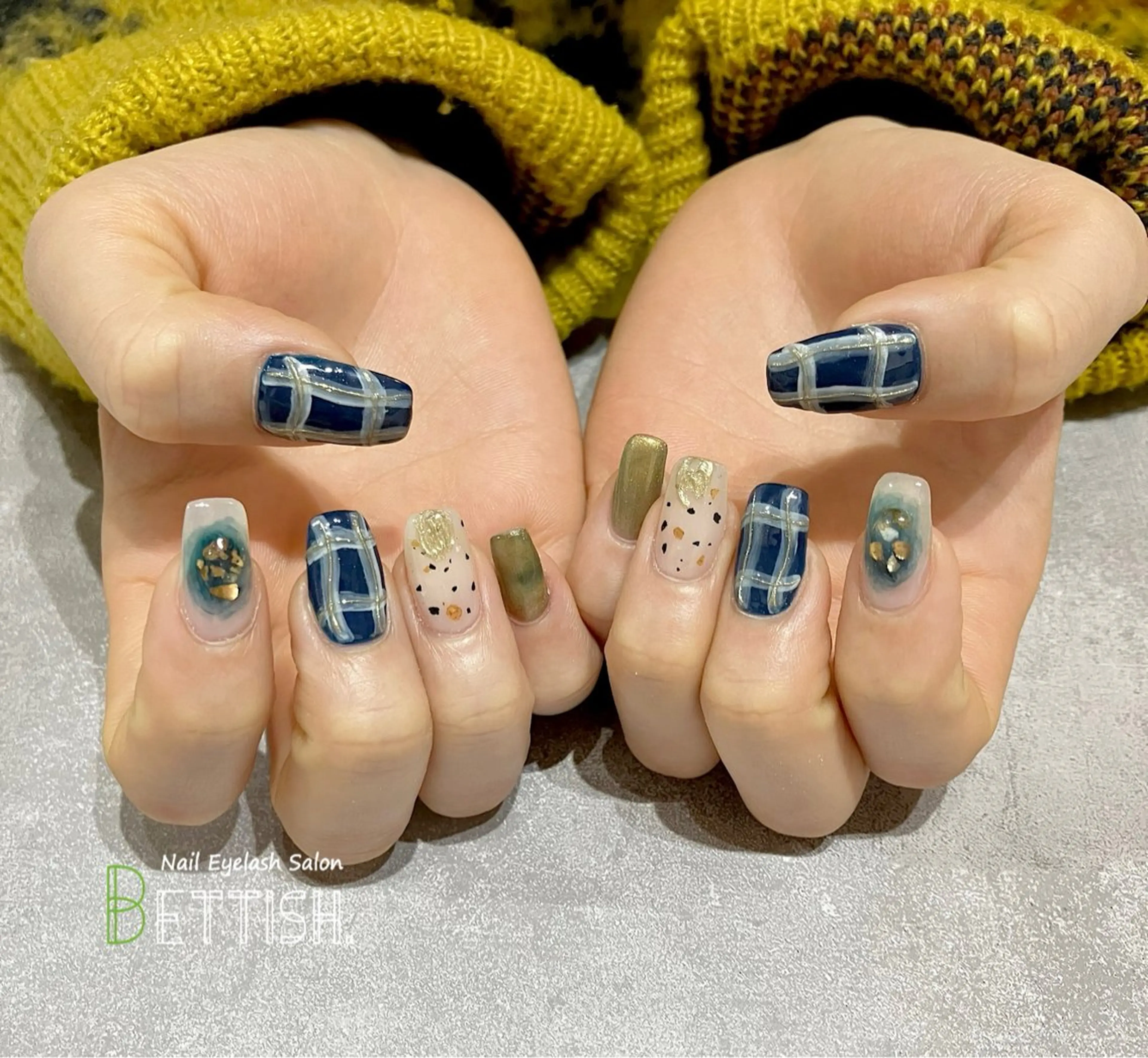 ネイル ネイビー ハンドネイル BETTISH. KUMIKO☺︎︎のネイルデザイン