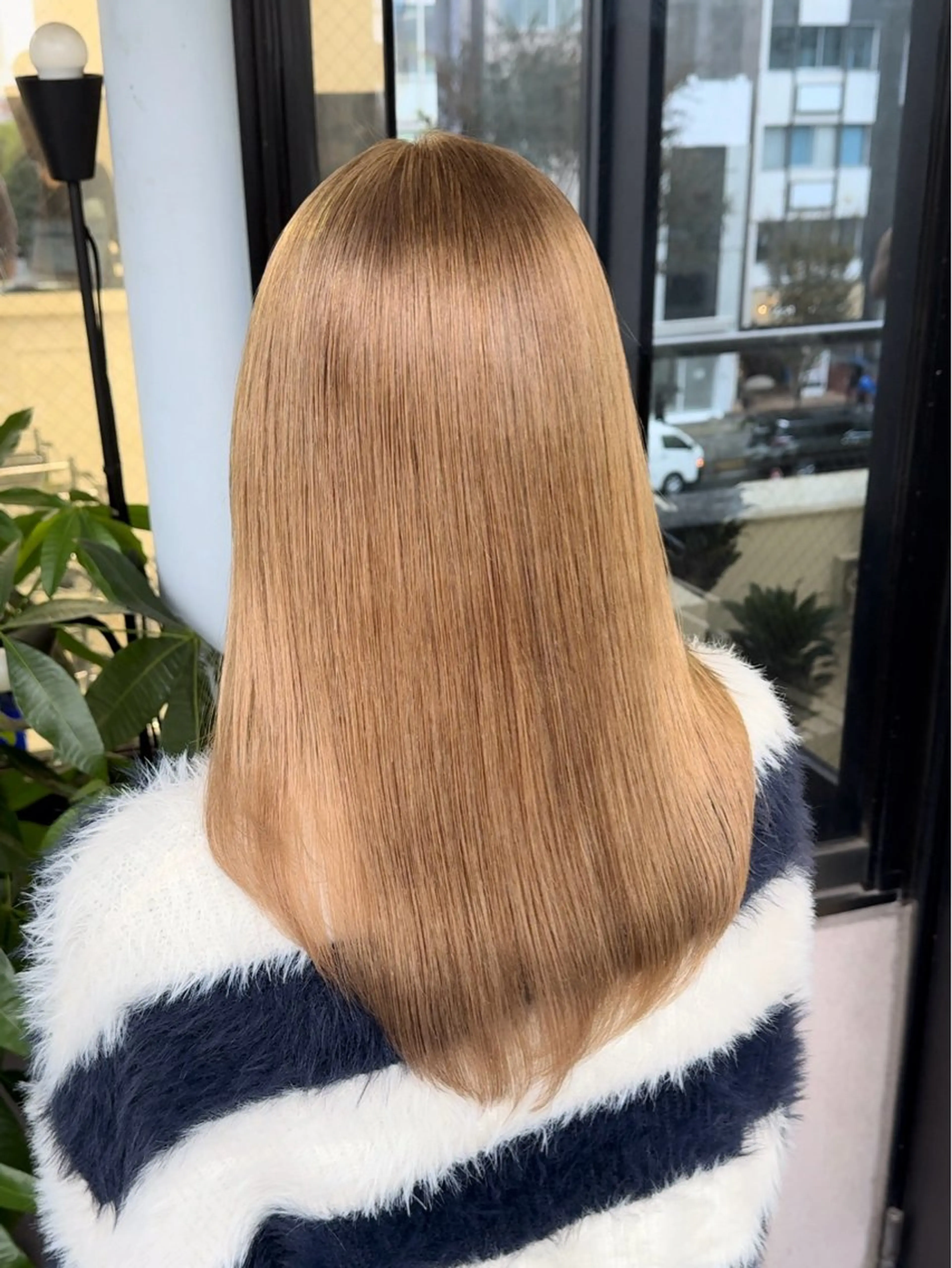 ロング カラー ヘアカラー トリートメント 高島大登/顔周り /ミルクティーのヘアスタイル