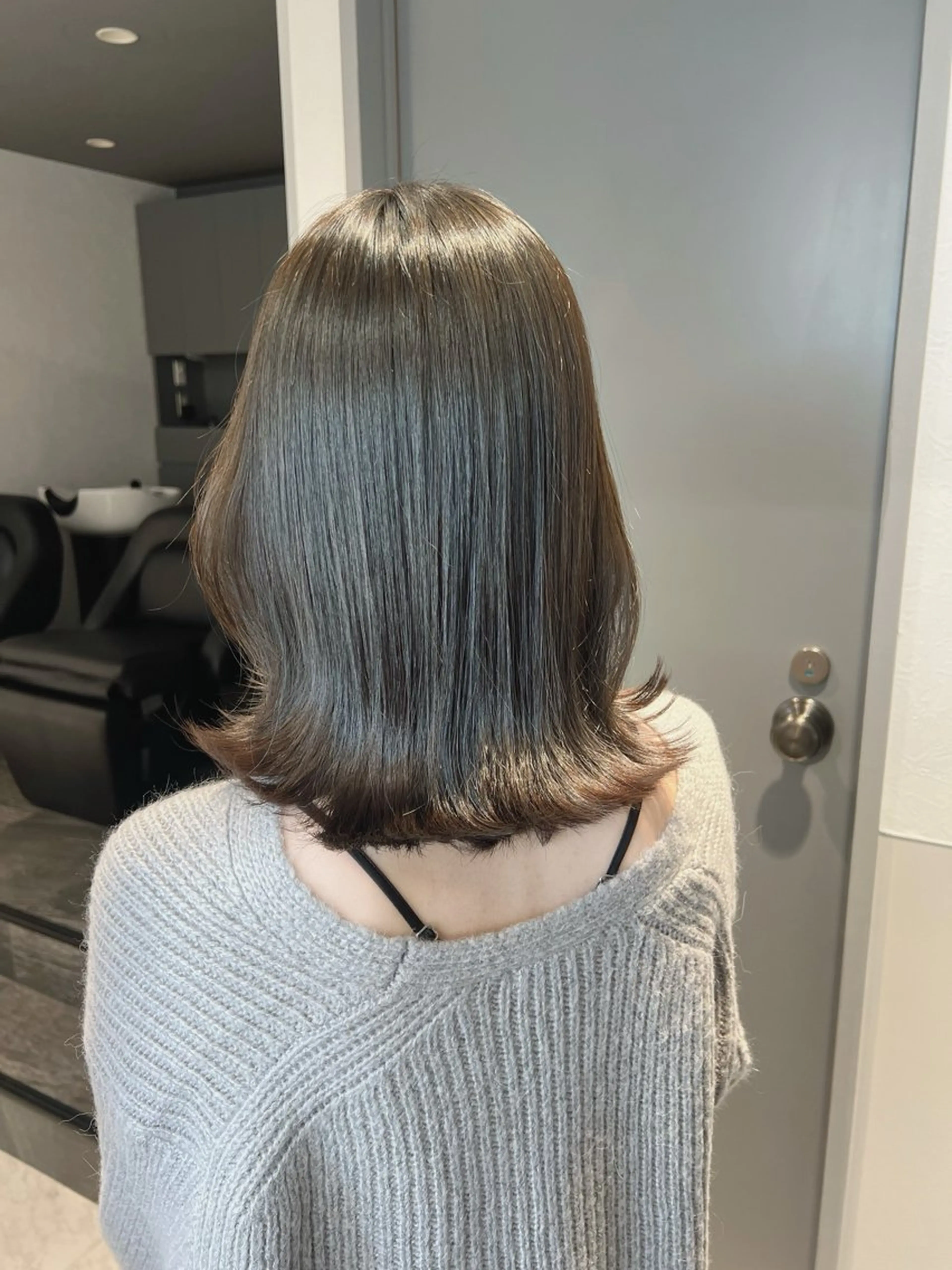 ミディアム カット ヘアカラー トリートメント 韓国モテhair🍑 momoのヘアスタイル