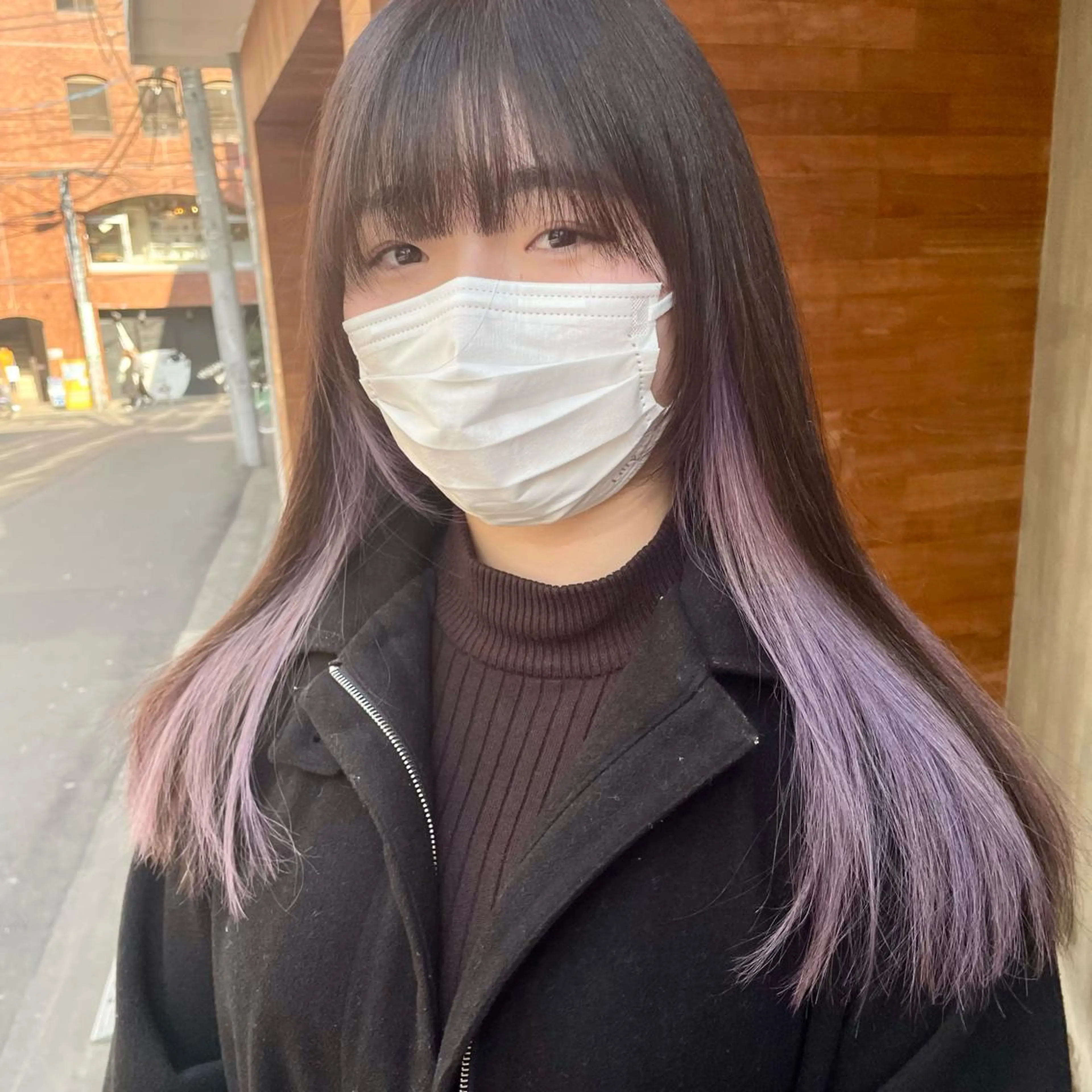 ロング カラー ブリーチ インナーカラー 仙台ブリーチカラー デザインカラーあすかのヘアスタイル