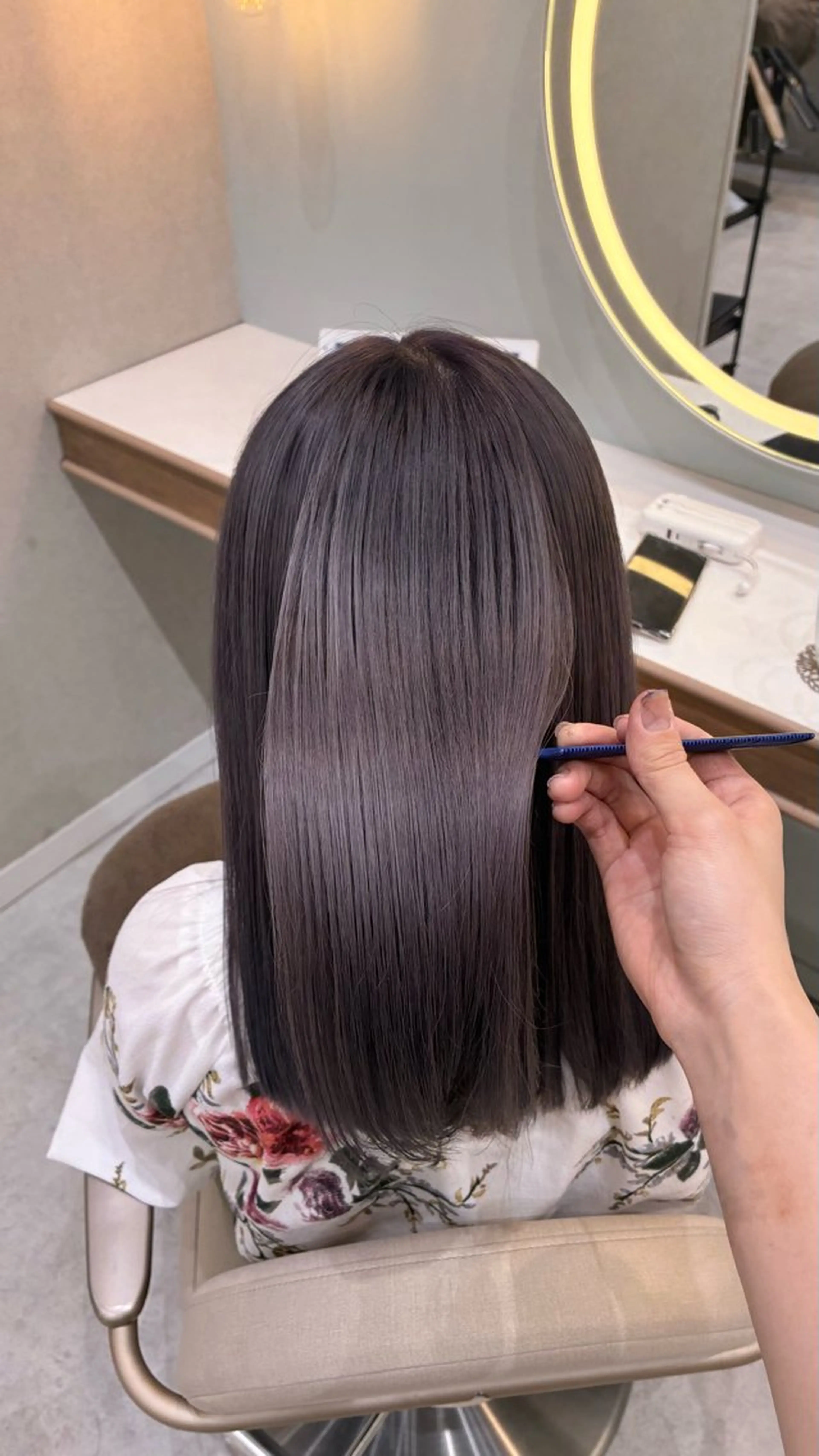 ミディアム ヘアカラー ハイトーン/韓国ヘア sena🩵のヘアスタイル