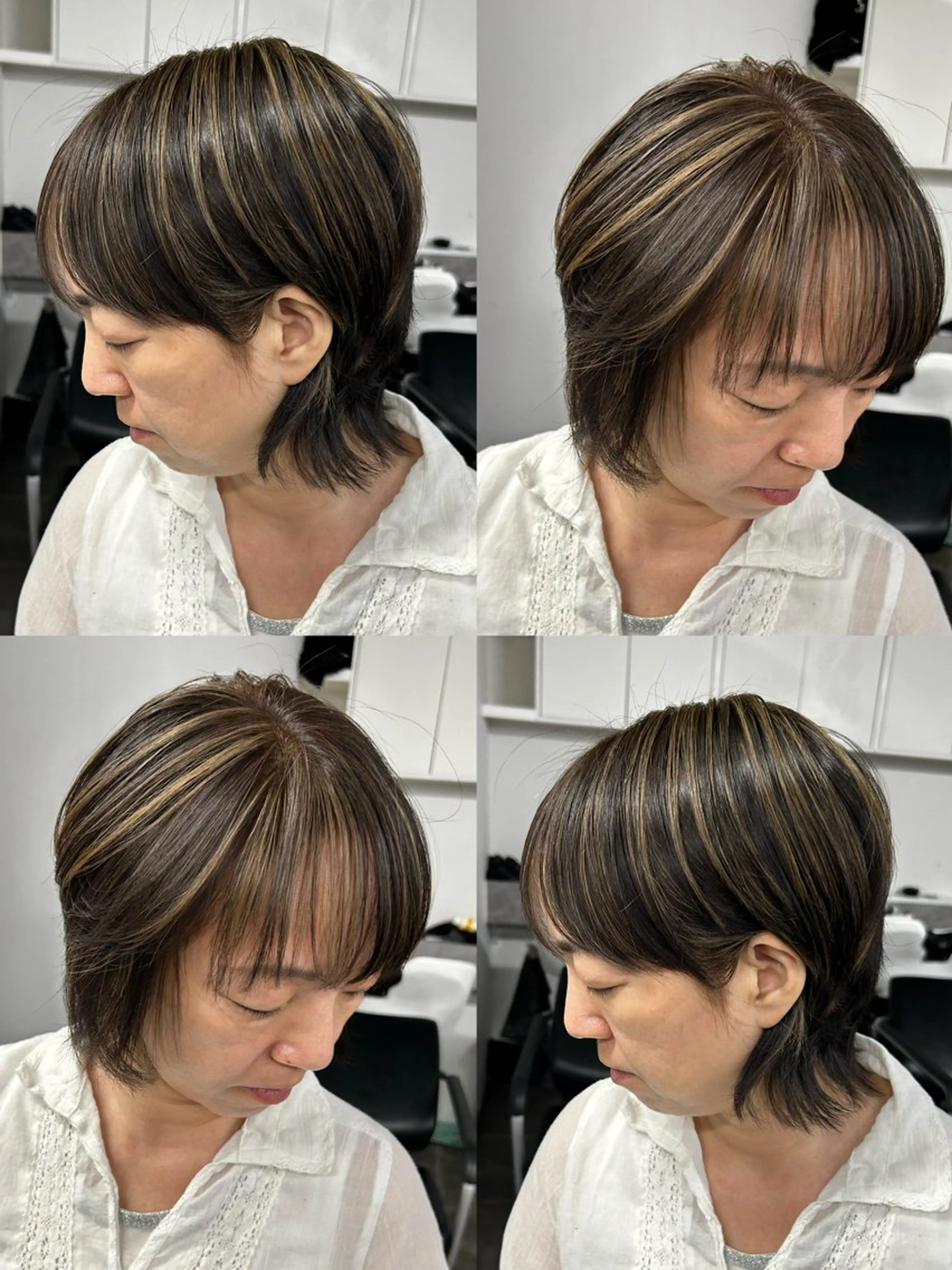 ショート ハイライト 🫧うる艶color 🩵綾🌙のヘアスタイル