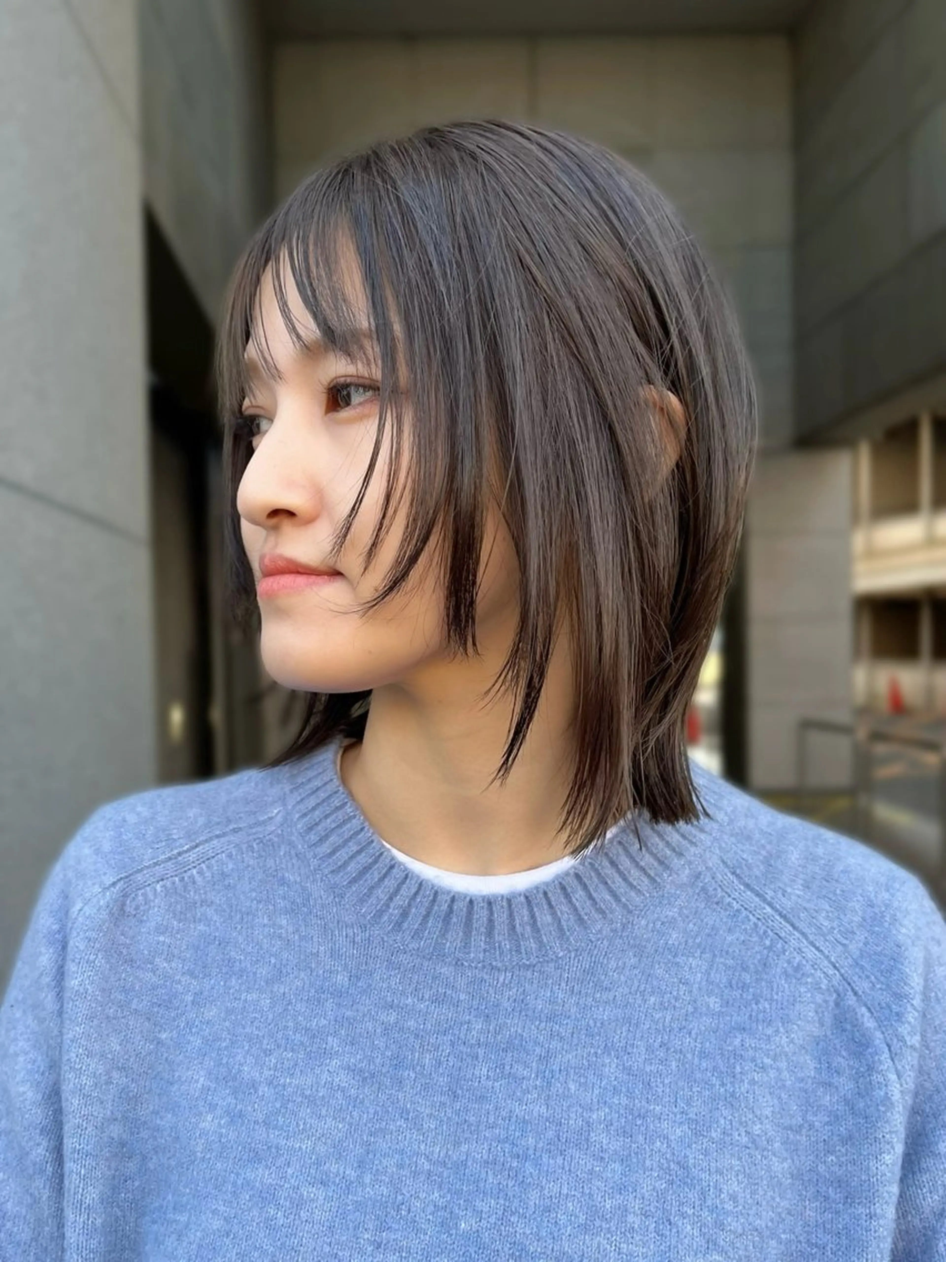 ミディアム ボブ 顔まわりレイヤー レイヤーカット カット レイヤー指名No.1 /ショート/たおさきのヘアスタイル