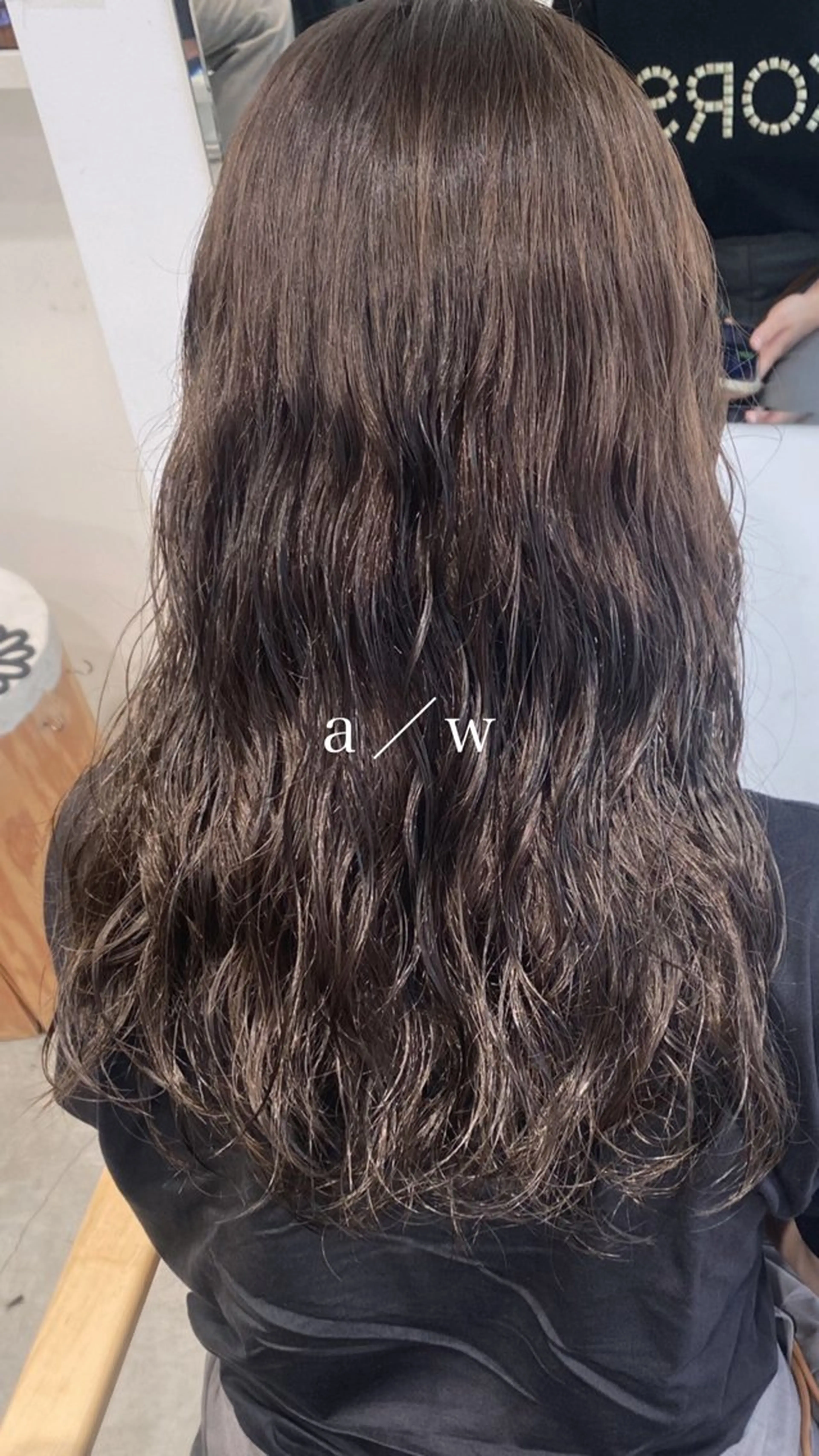 セミロング カラー グレージュ オリーブグレージュ オリーブグレー ヘアカラー 韓国風ヘア／レイヤー ♡shio♡のヘアスタイル