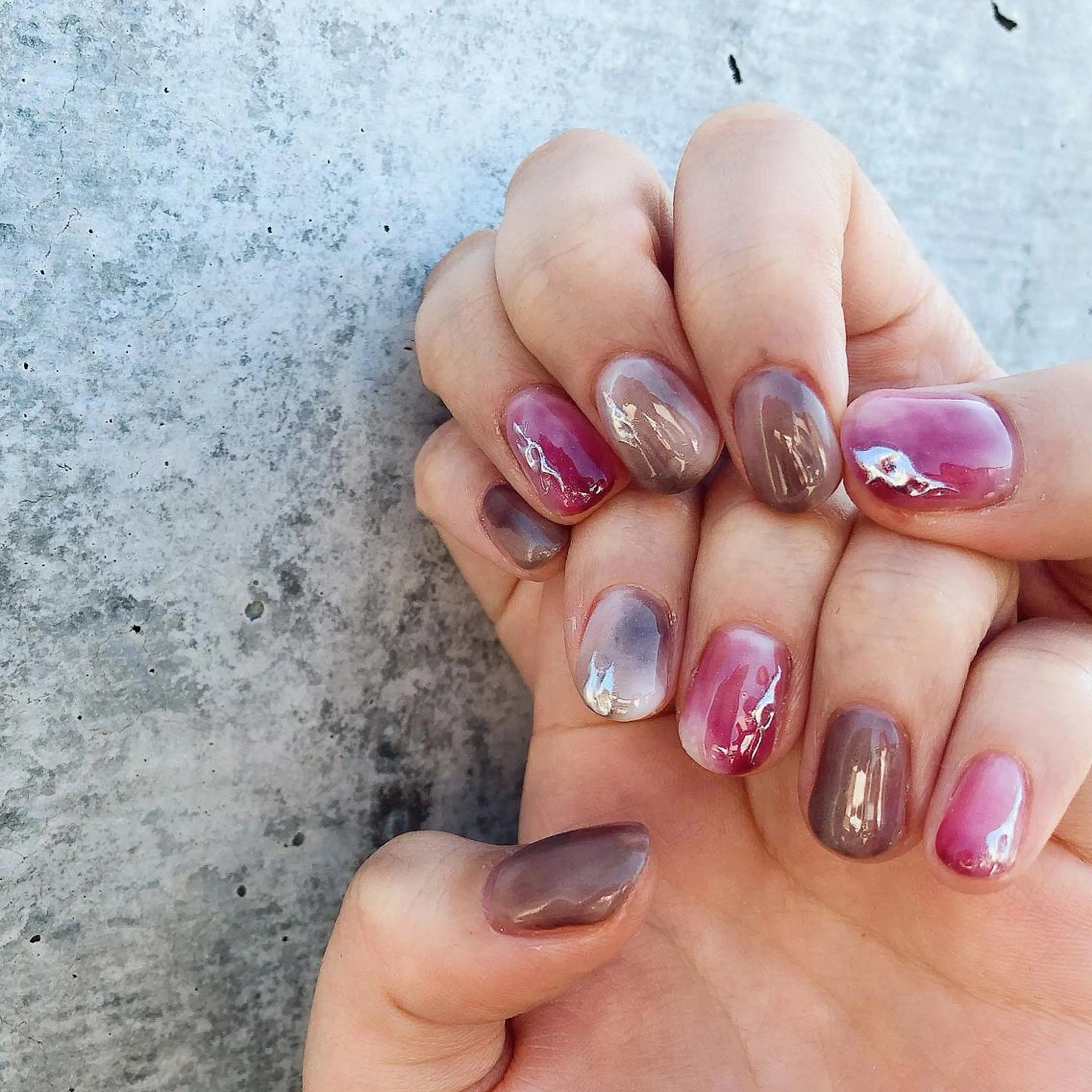 ネイル ジェルネイル ニュアンスネイル パラジェル ハンドネイル puna nailのネイルデザイン