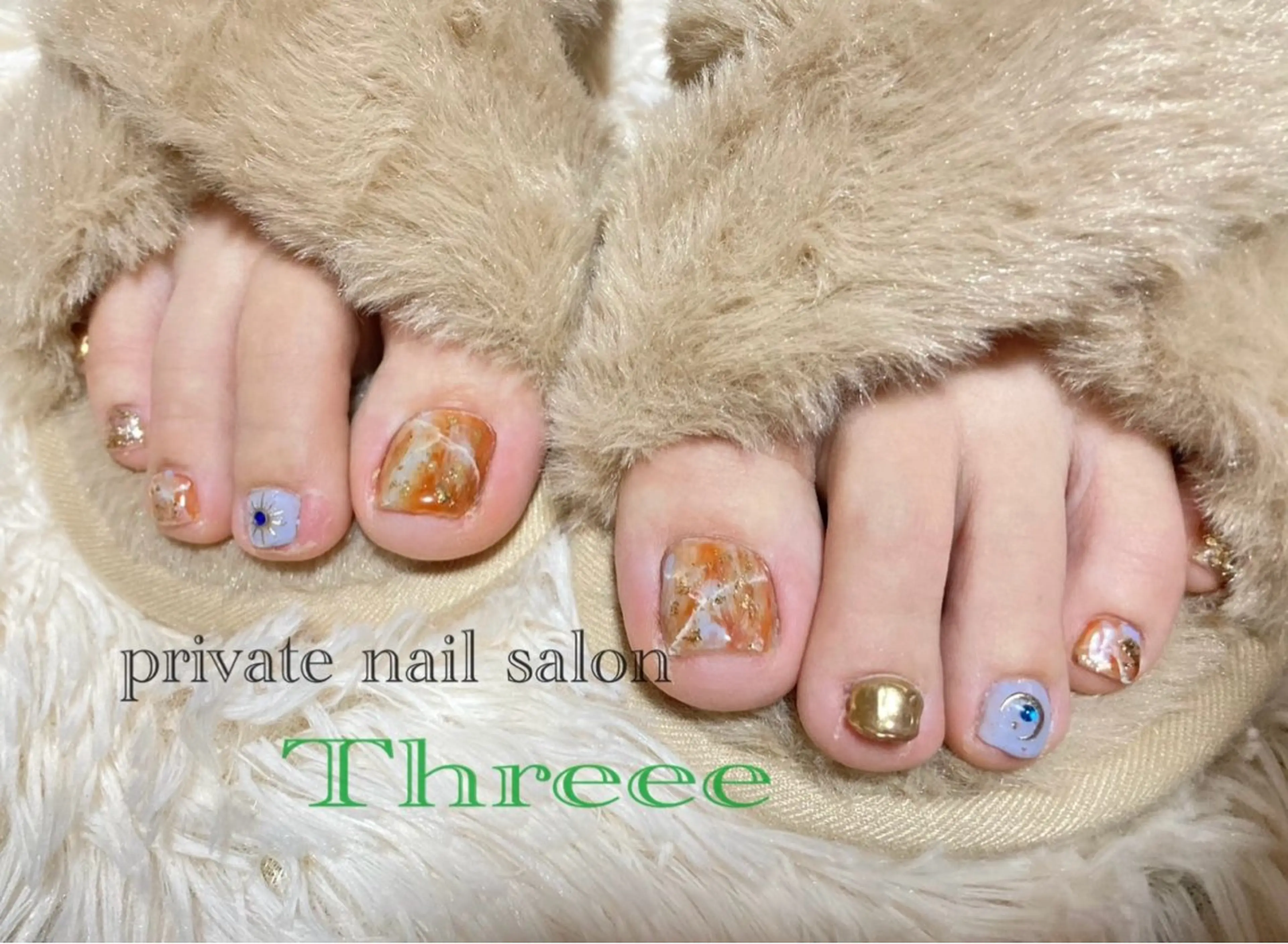 ネイル フットネイル フットネイル Nail salon - Threee　-のネイルデザイン