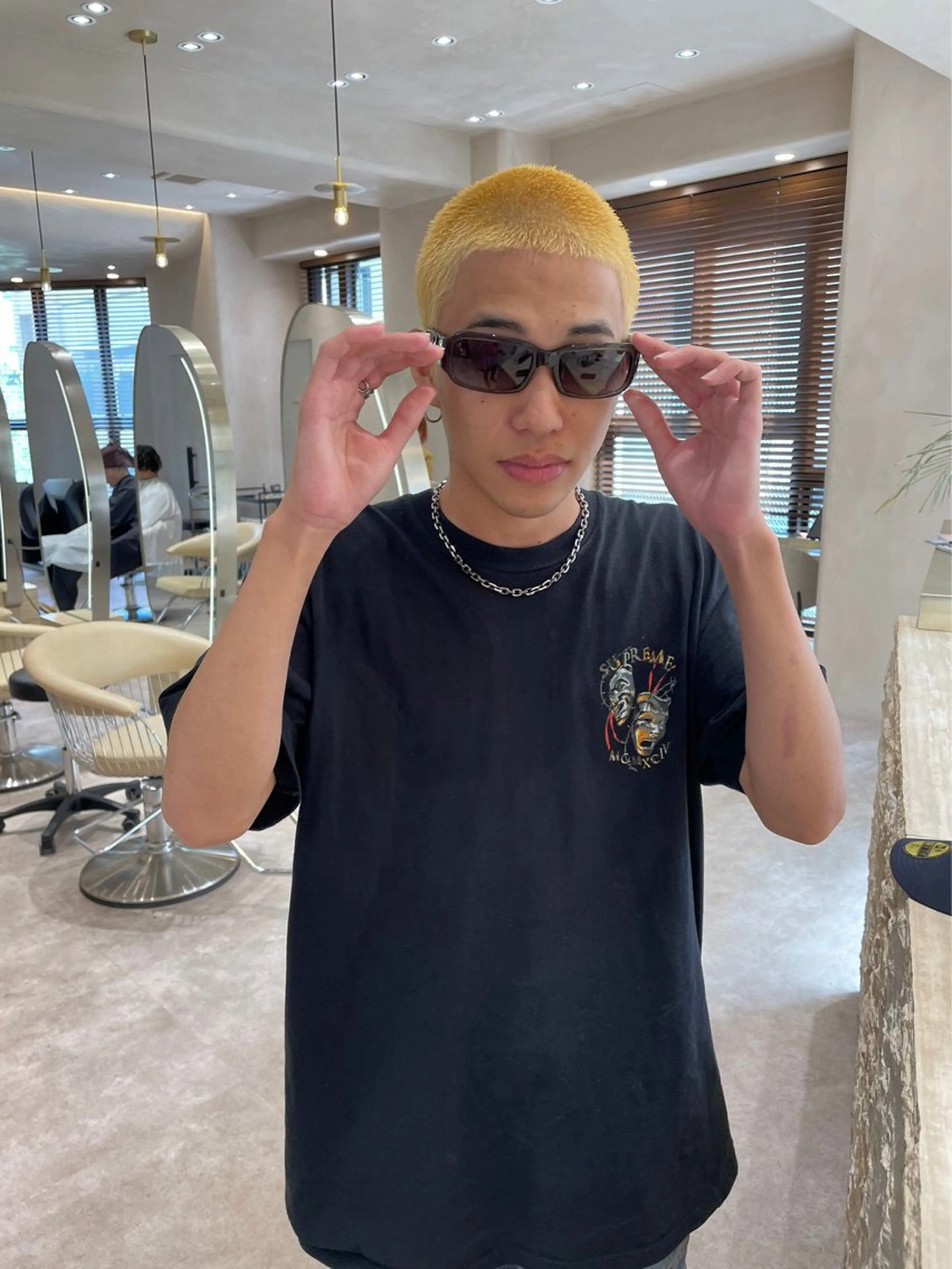 ショート カラー メンズ ヘアカラー heavenly by HAVANA新宿所属・メンズショート/ピン パーマ/新宿/フウガのヘアスタイル