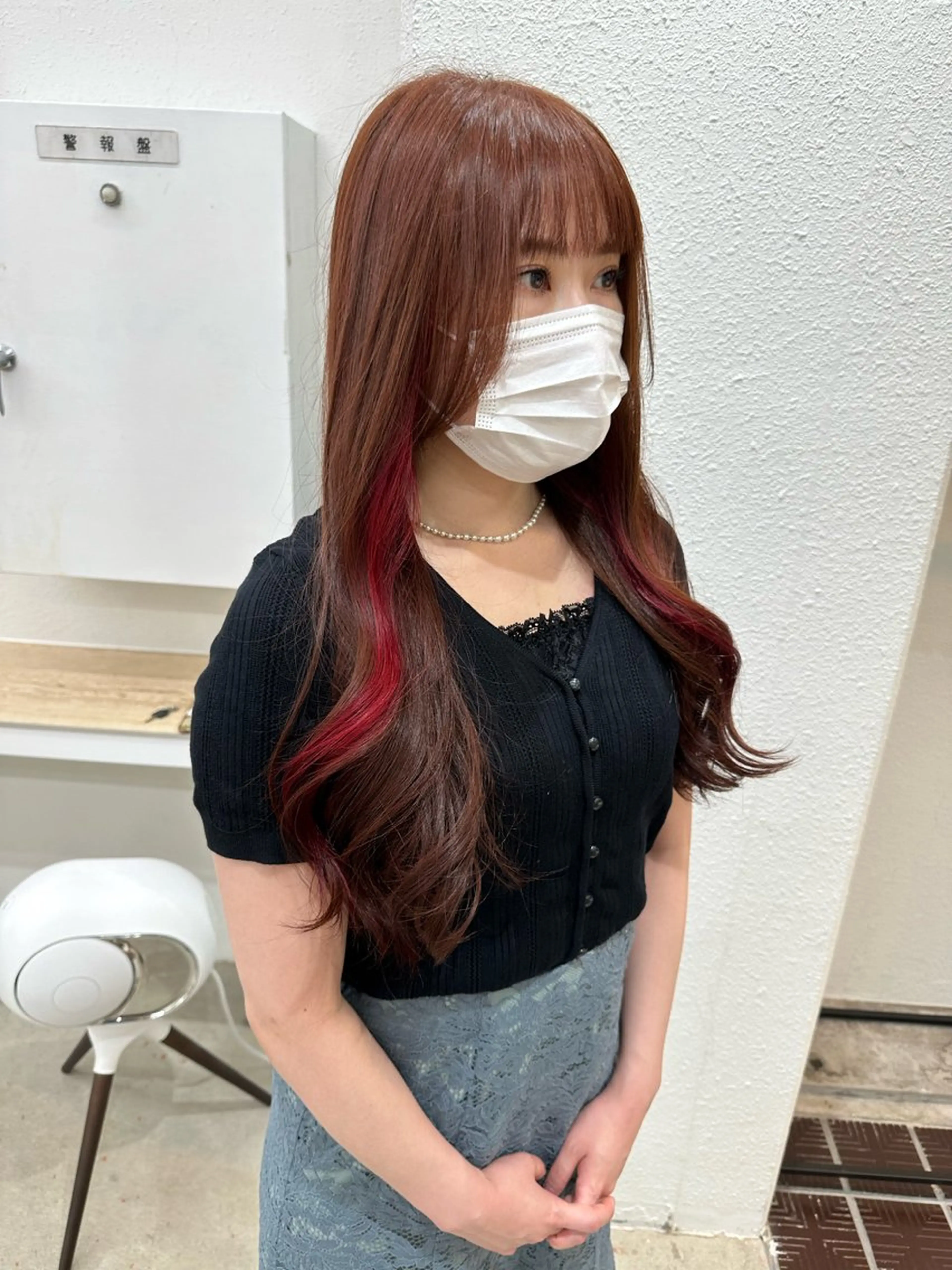 ロング ヘアカラー ブリーチカラー🦋‪ 田中さくらのヘアスタイル