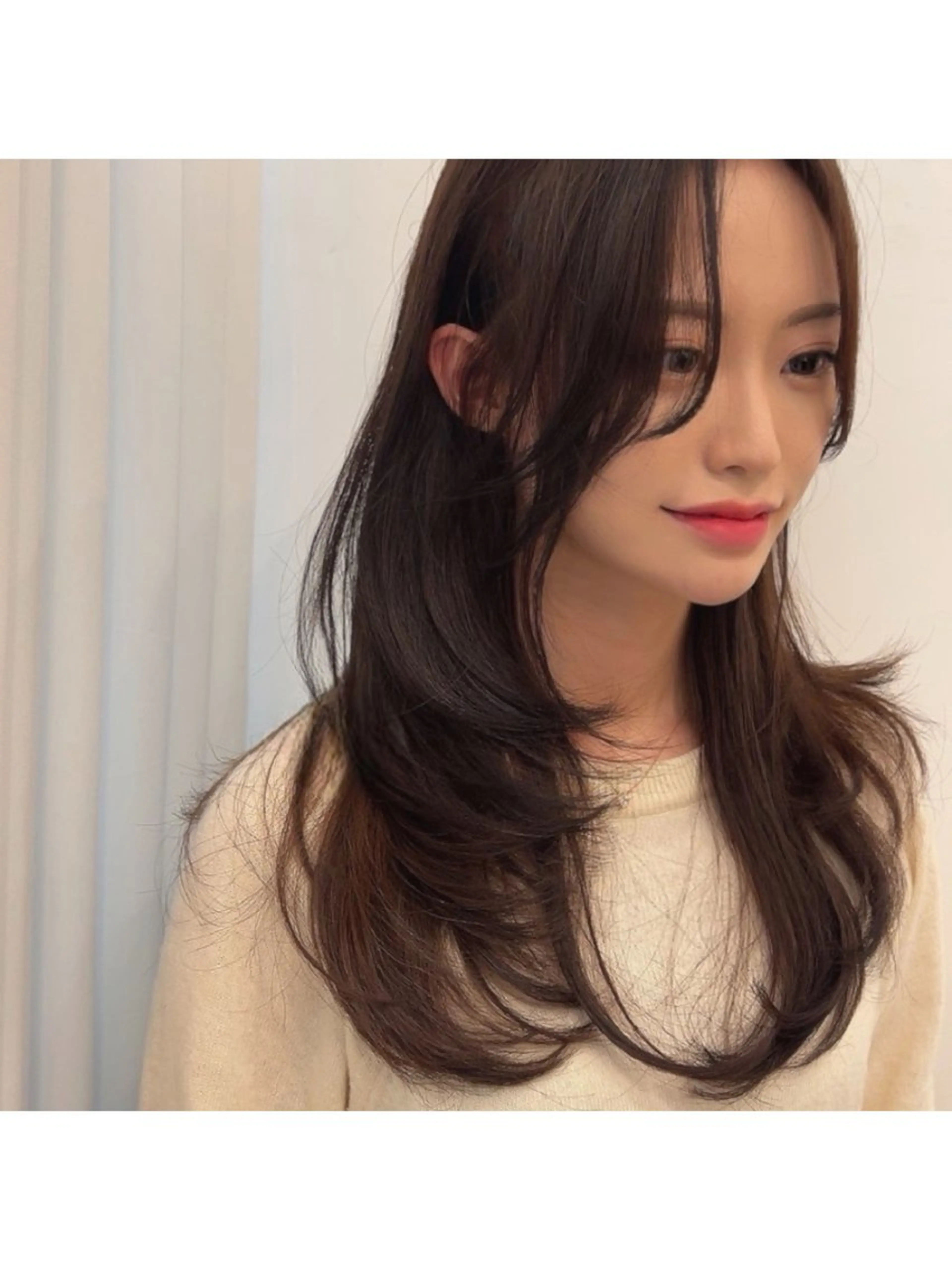 ロング カット 縮毛矯正 トリートメント 侑茉 ユマのヘアスタイル