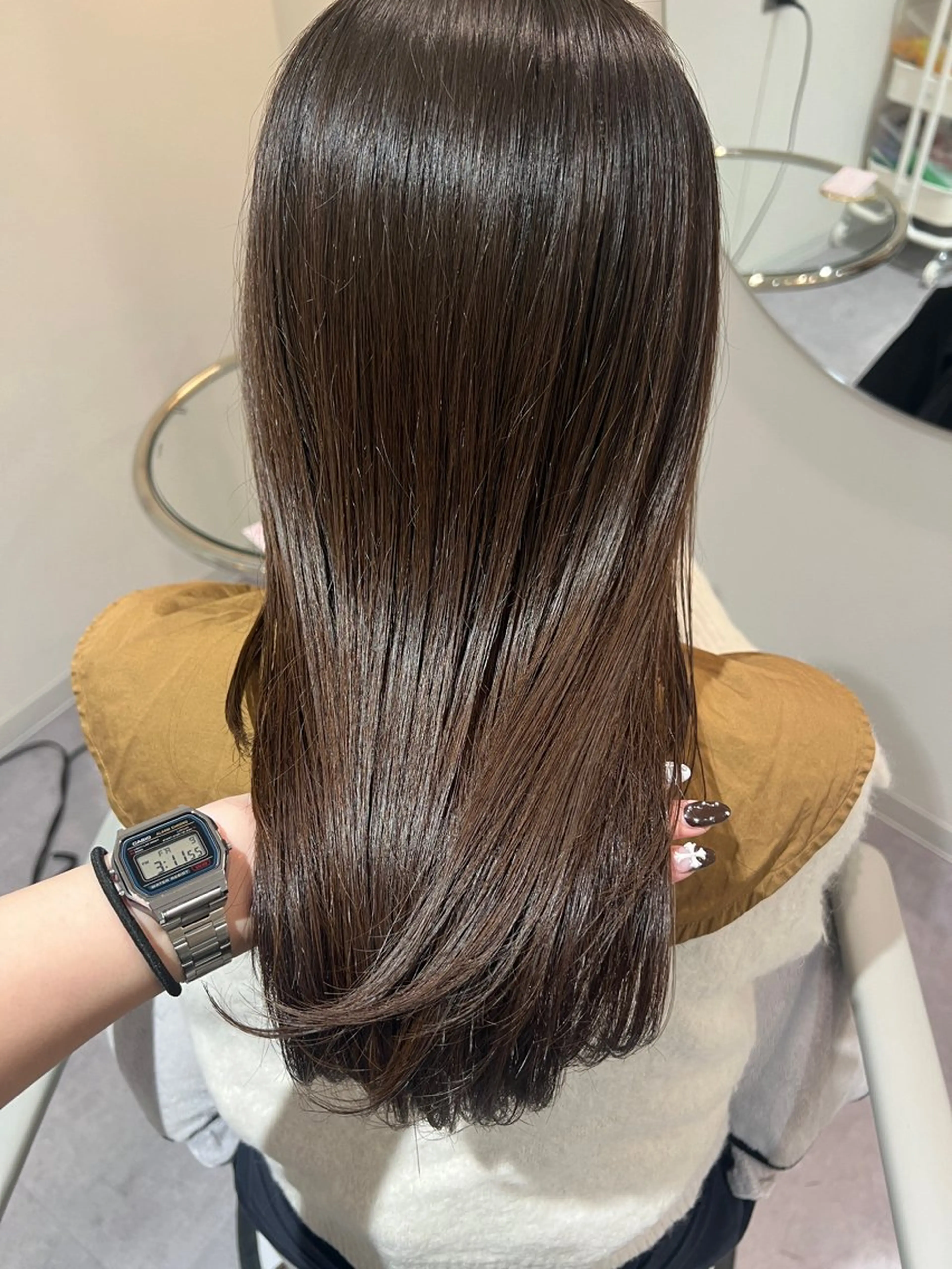 セミロング ヘアカラー トリートメント 美髪✨艶髪✨髪質改善 カラー特化🌙鈴屋和のヘアスタイル