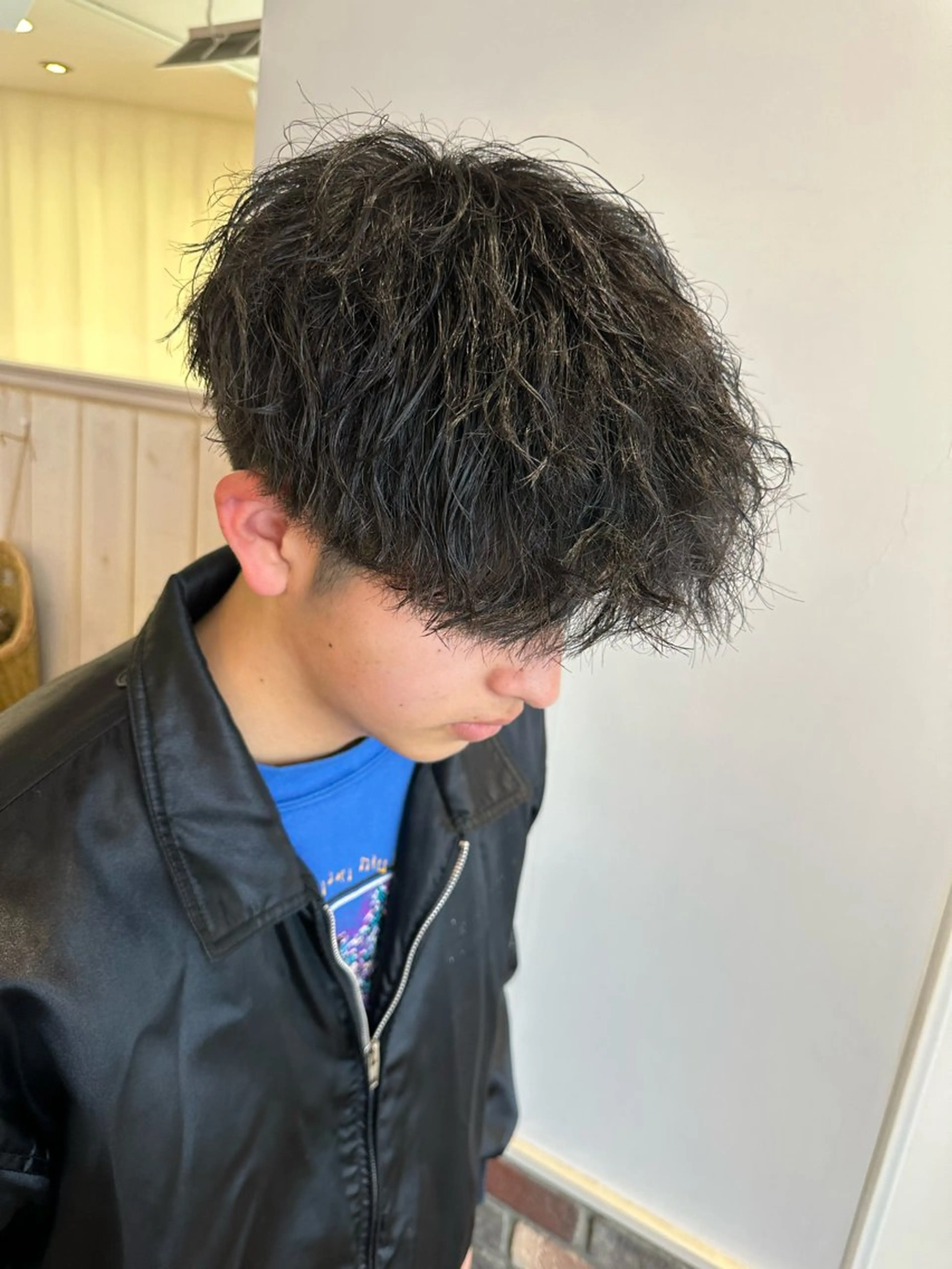 パーマ メンズ カット パーマ 増渕 駿介のヘアスタイル
