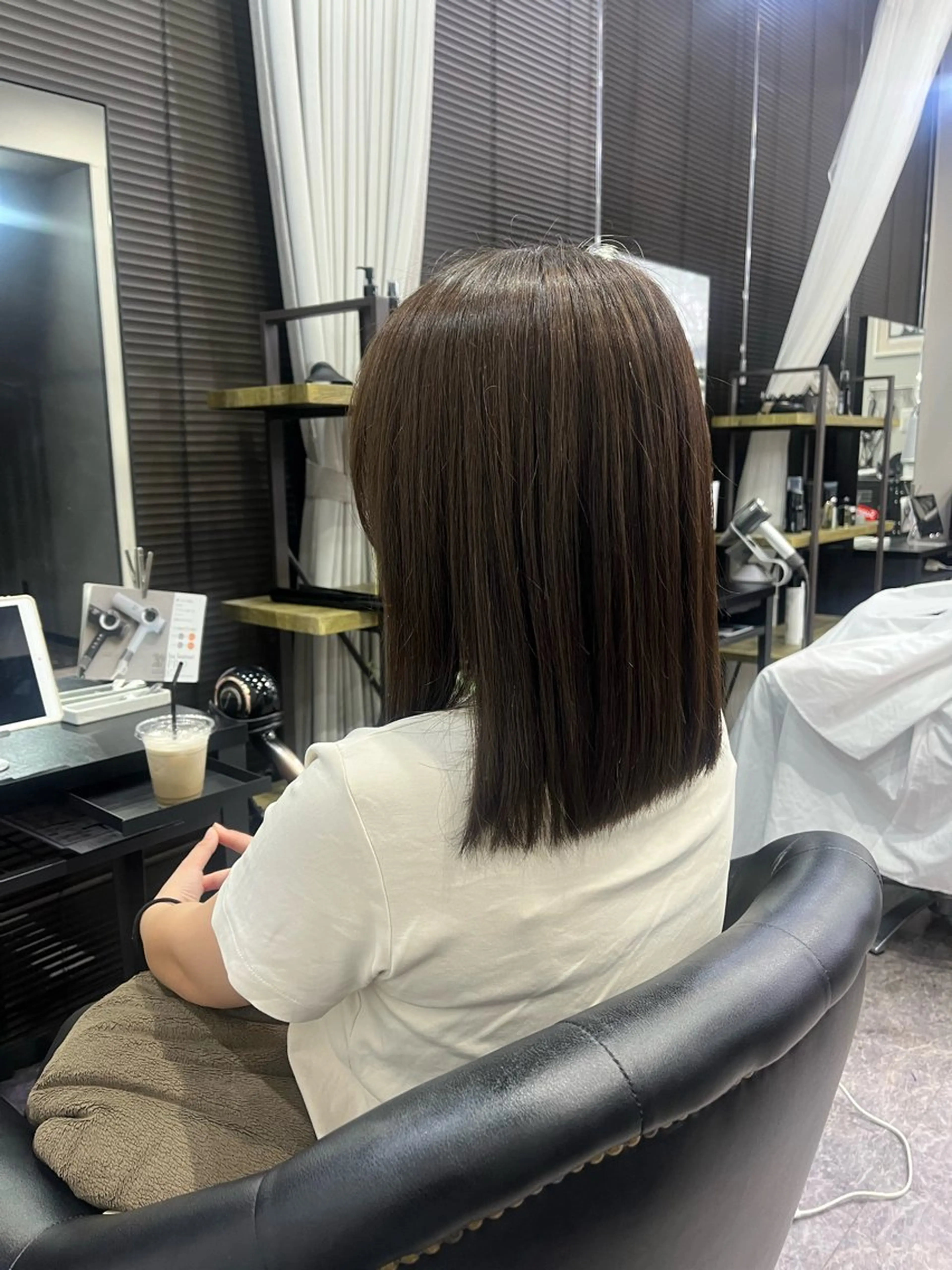 ミディアム カラー ヘアカラー 友滝 真菜美のヘアスタイル