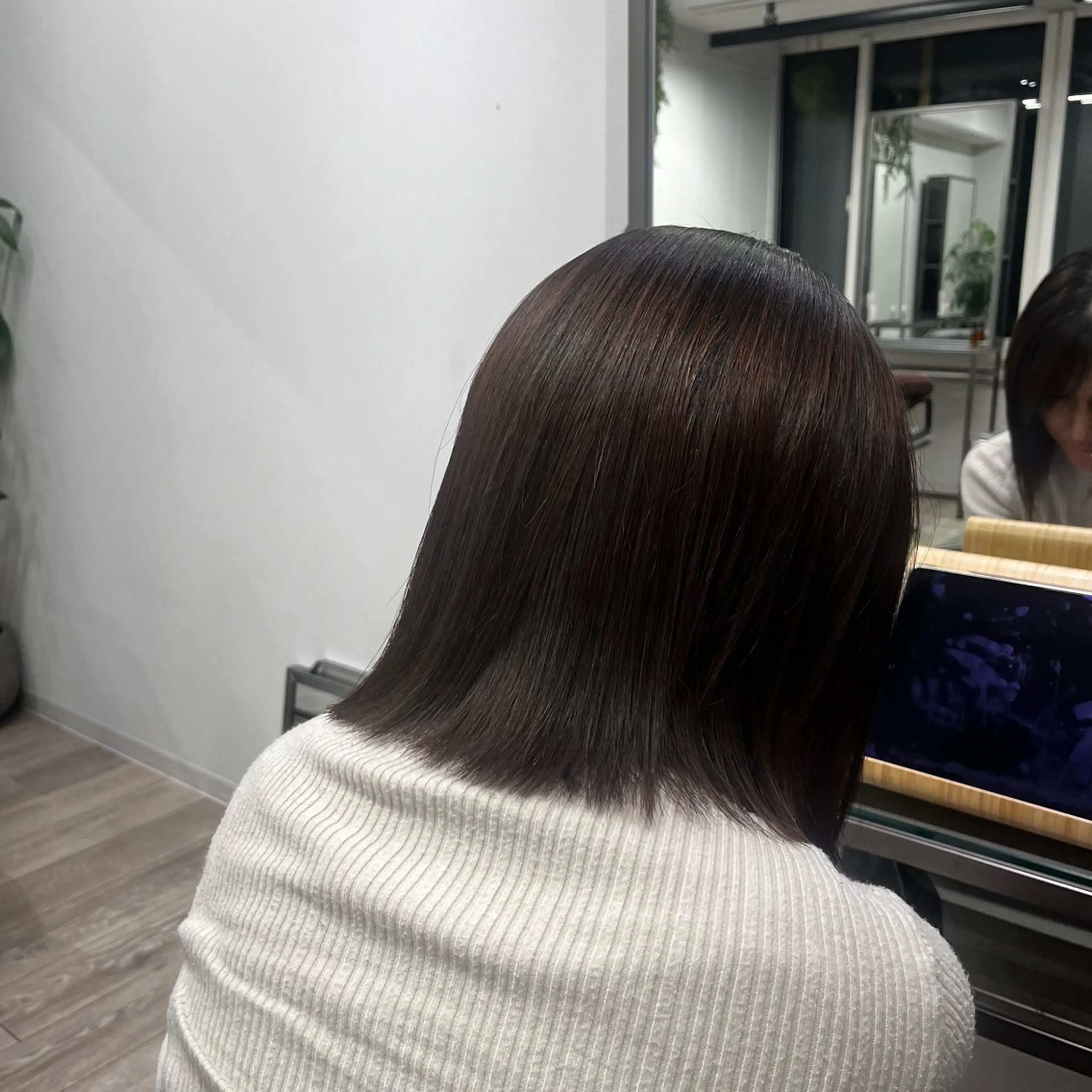 ミディアム 縮毛矯正 トリートメント JIN/暖色カラー /髪質改善/艶髪のヘアスタイル