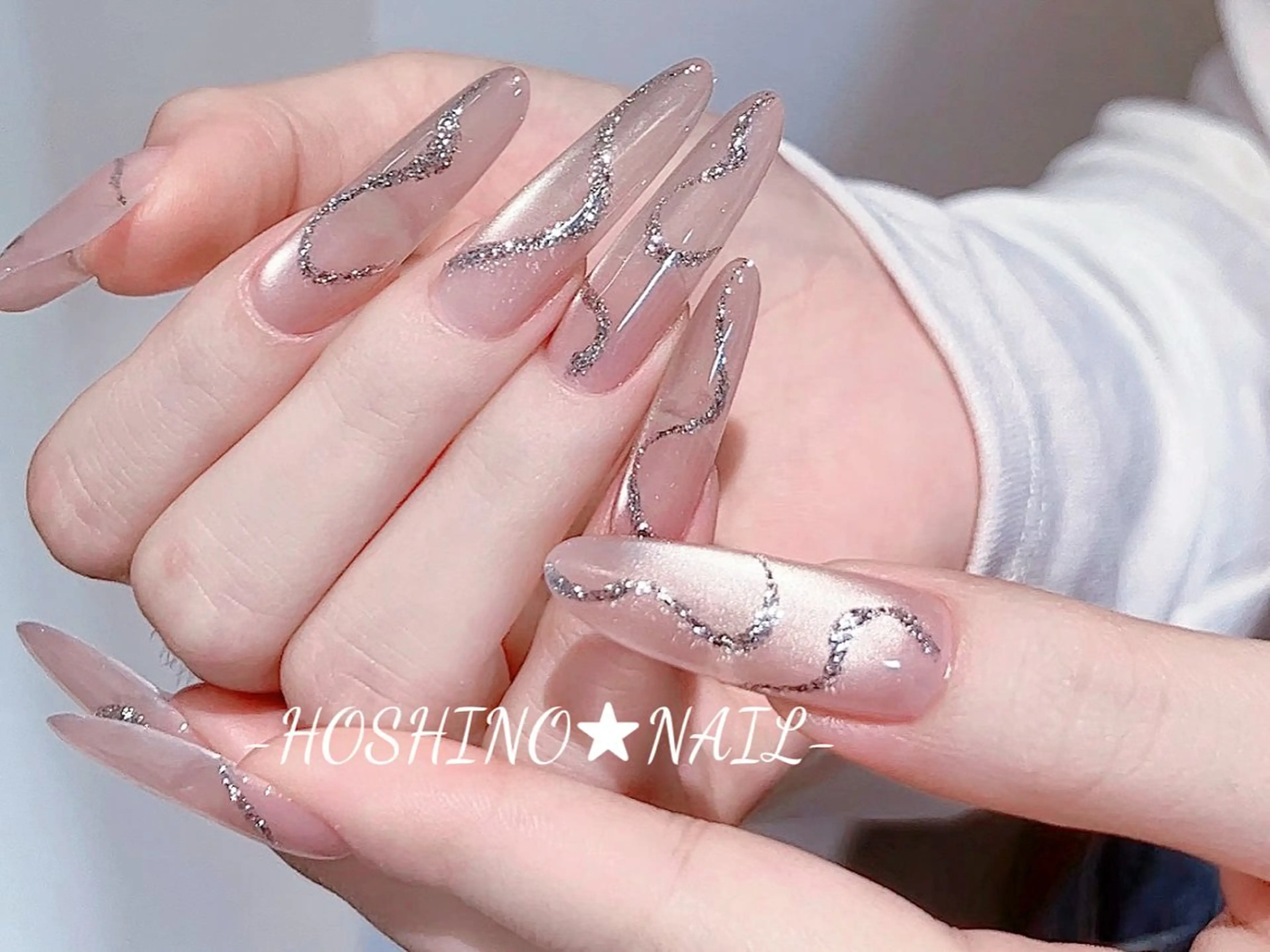 ネイル オーロラネイル チークネイル ドット フットネイル フレンチネイル ハンドネイル ★HOSHINO NAIL★新宿店のネイルデザイン