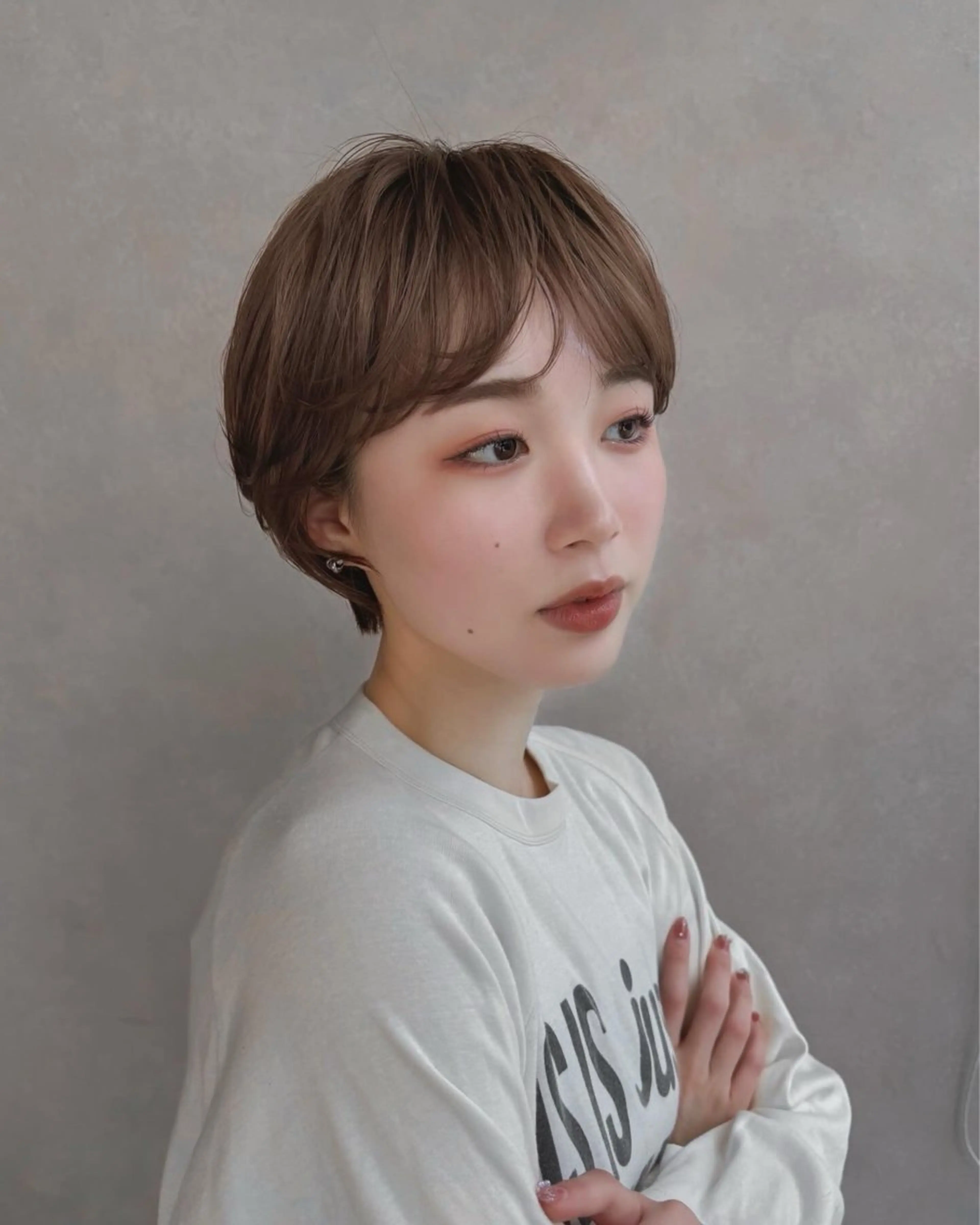 ショート カラー カット ヘアカラー Mon/ショート/パ ーマのヘアスタイル