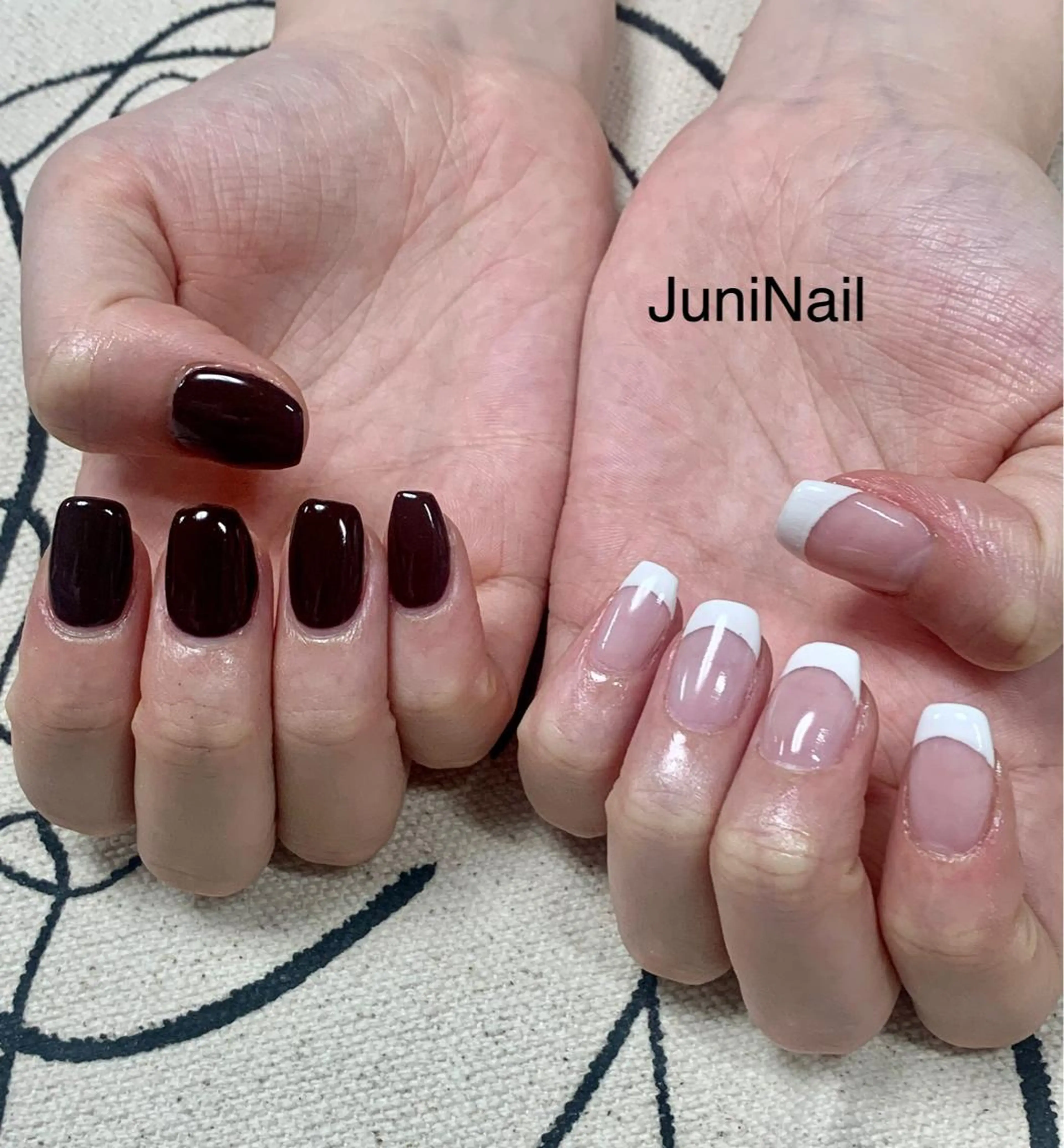 ネイル オーロラネイル クリアネイル 成人式 フラッシュネイル フレンチネイル JuniNail韓国 ネイリストsuのネイルデザイン