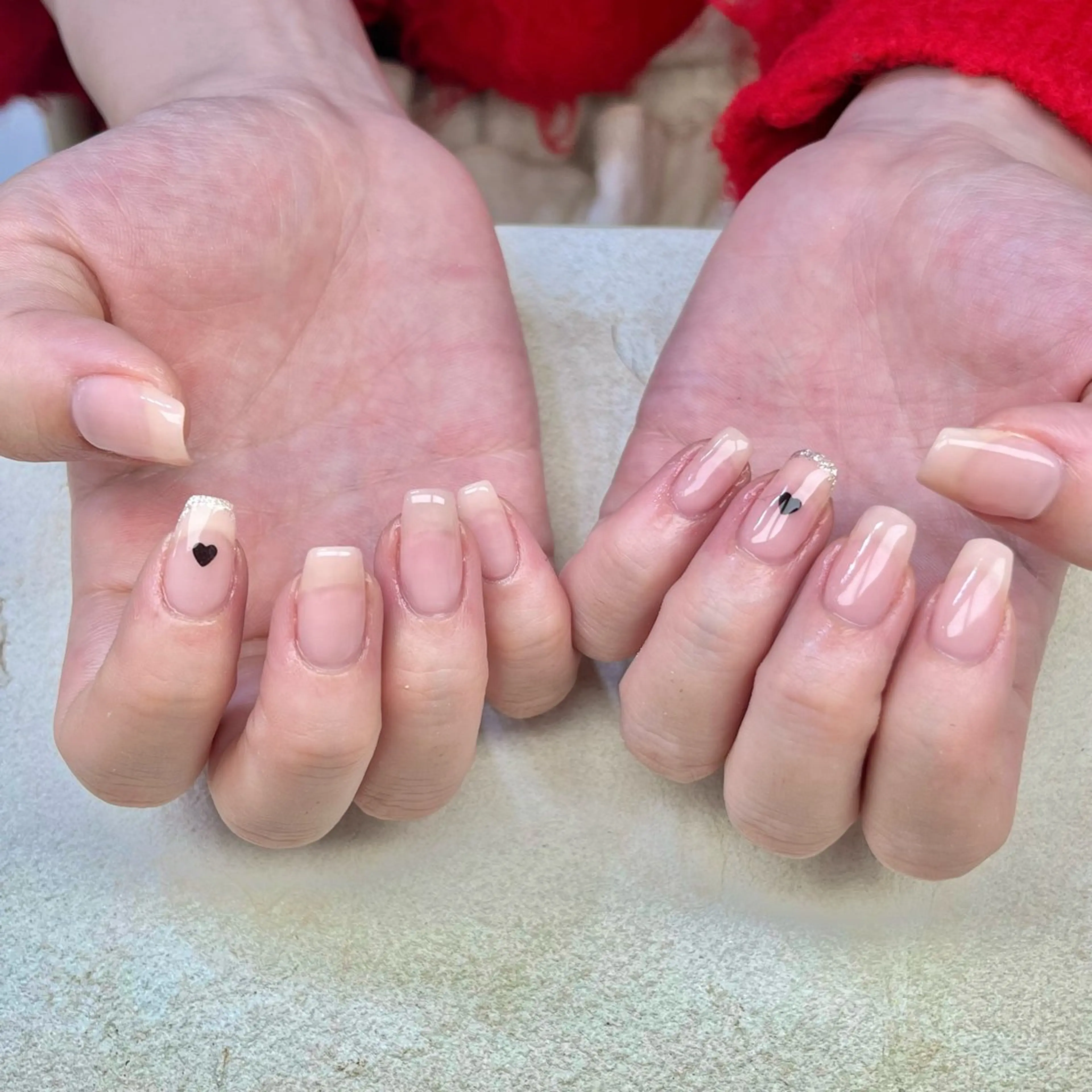 ネイル ハート シンプルネイル ハンドネイル bianca TORII🌞のネイルデザイン