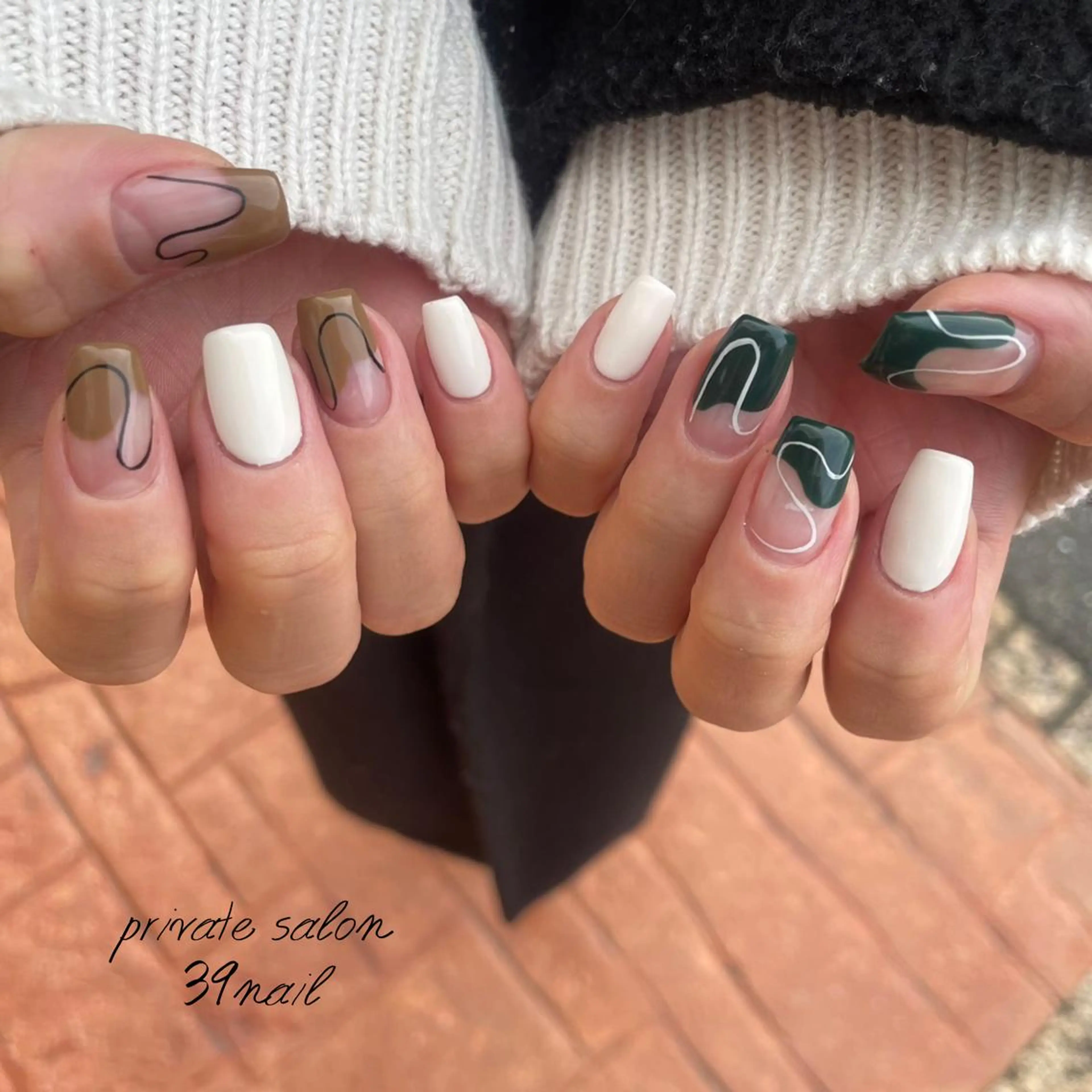 ミディアム ネイル ハンドネイル 京橋 【39nail】のネイルデザイン