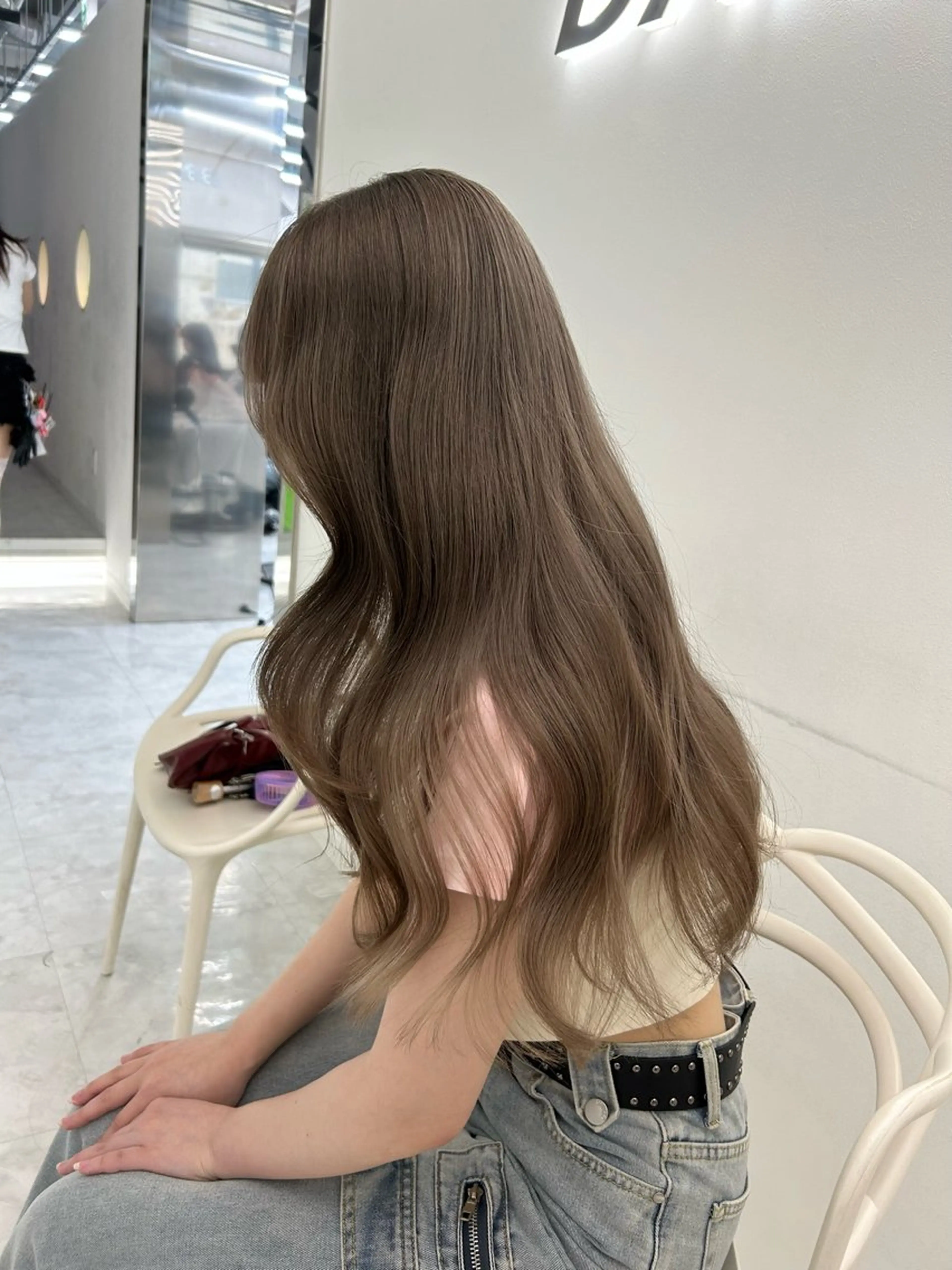 ロング ヘアカラー トリートメント 透明感ハイトーンヘア 🎀ririka🎀のヘアスタイル