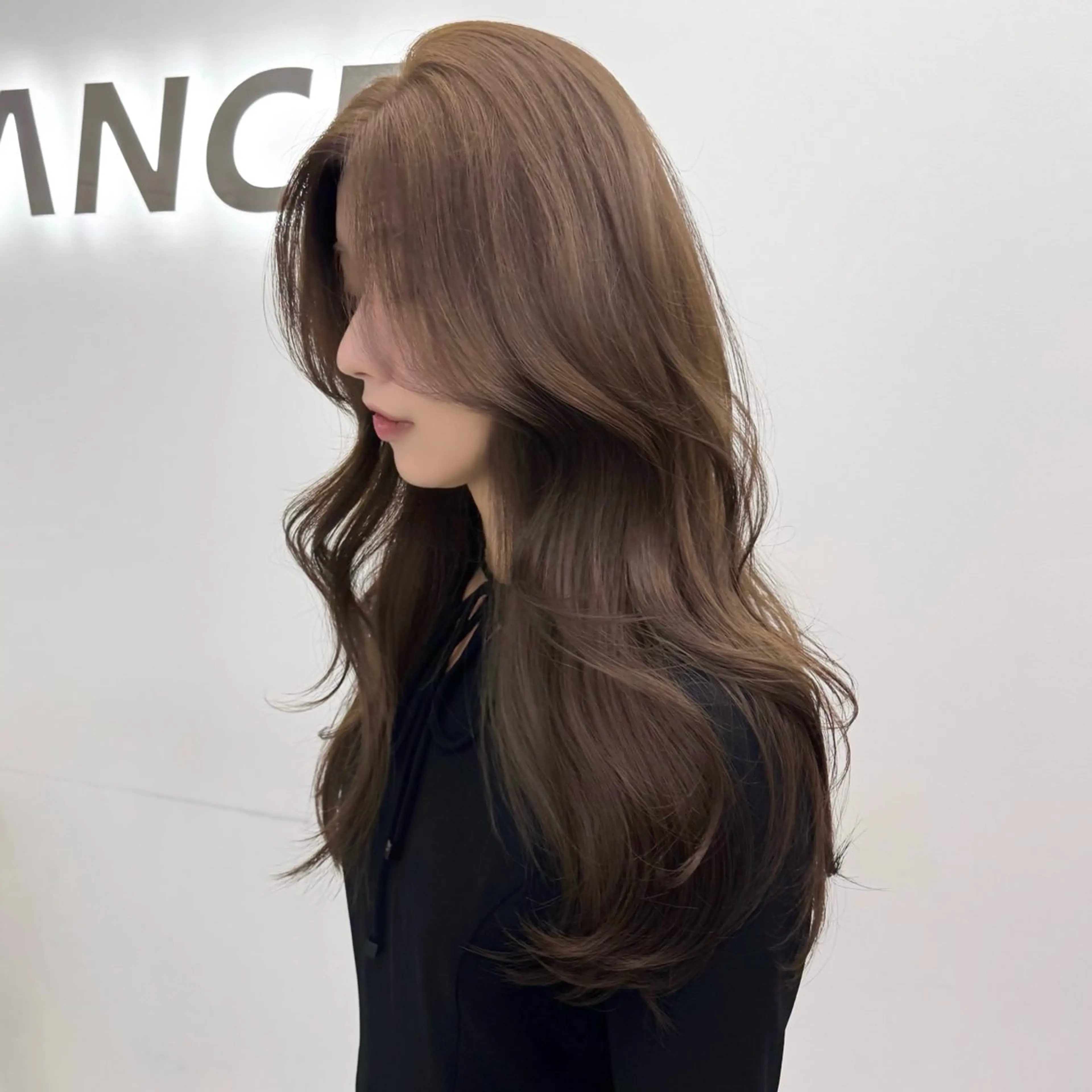 ロング 韓国風ヘア ヘアカラー トリートメント ヘアセット GO TODAY 原宿Verno店所属・韓国風レイヤー/顔周 り×透明感/きょうのヘアスタイル