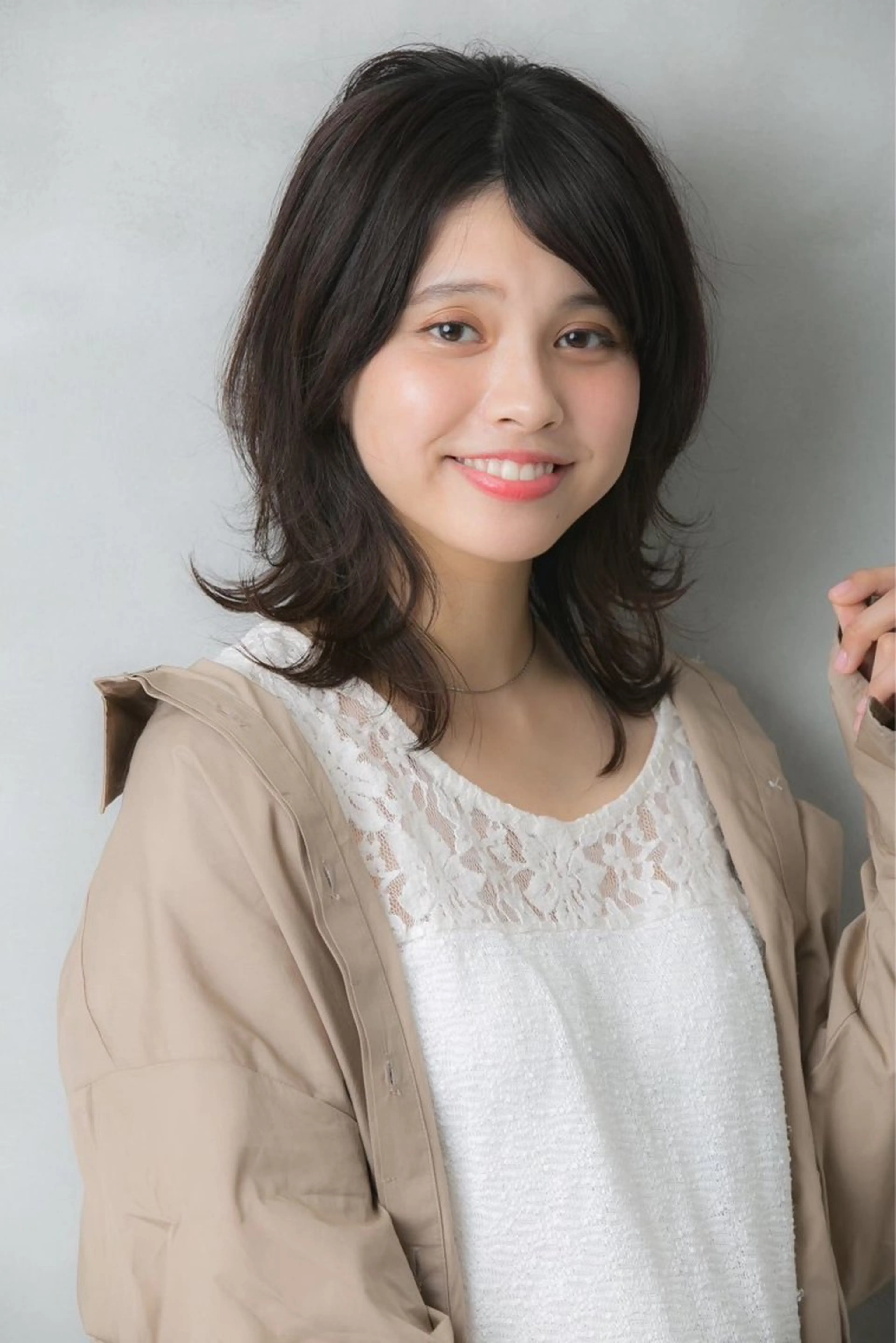 セミロング カラー パーマ amble luxe 髪質改善 💕のヘアスタイル