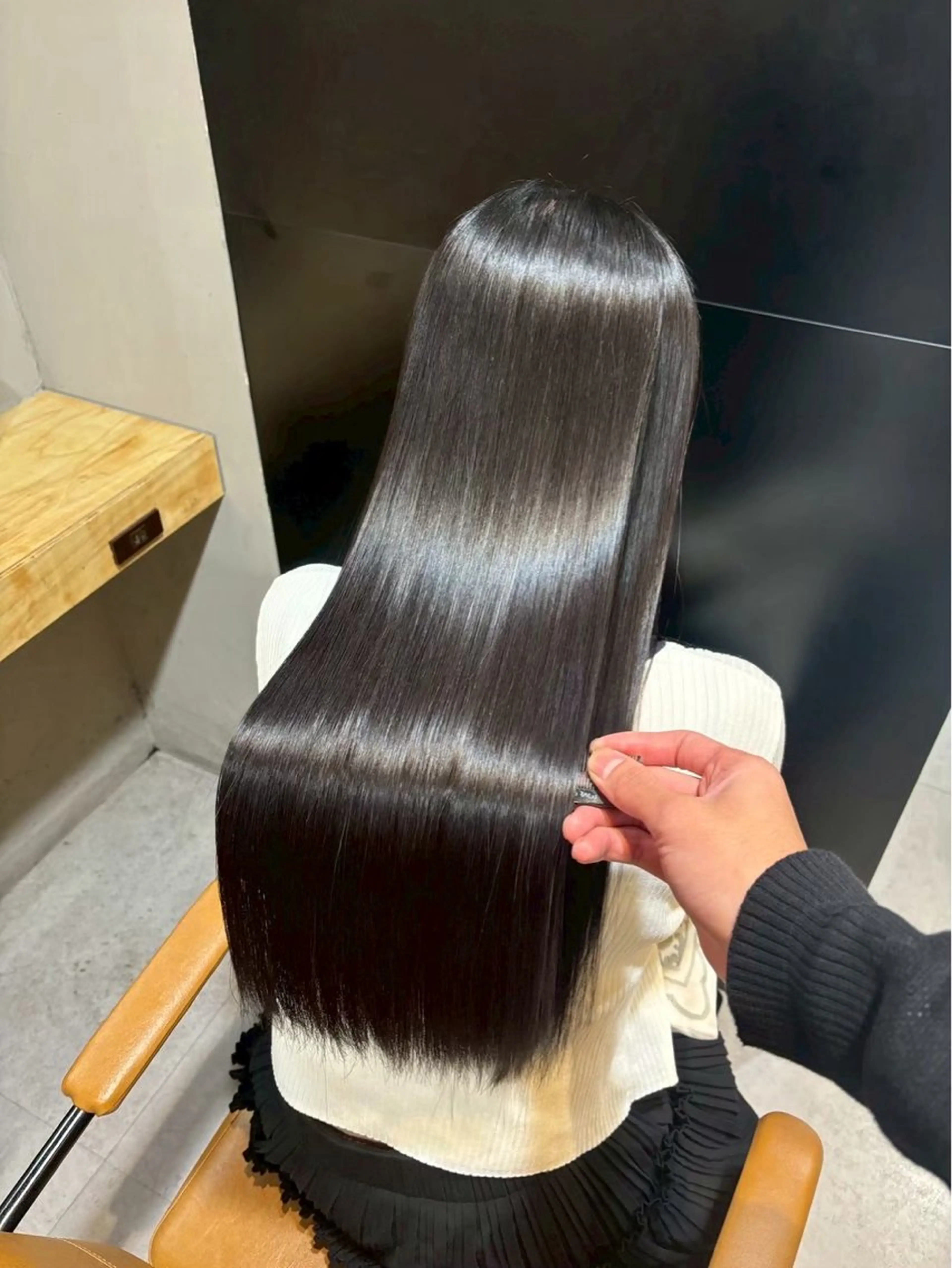 ロング 縮毛矯正 トリートメント ioe竹原 祐樹のヘアスタイル