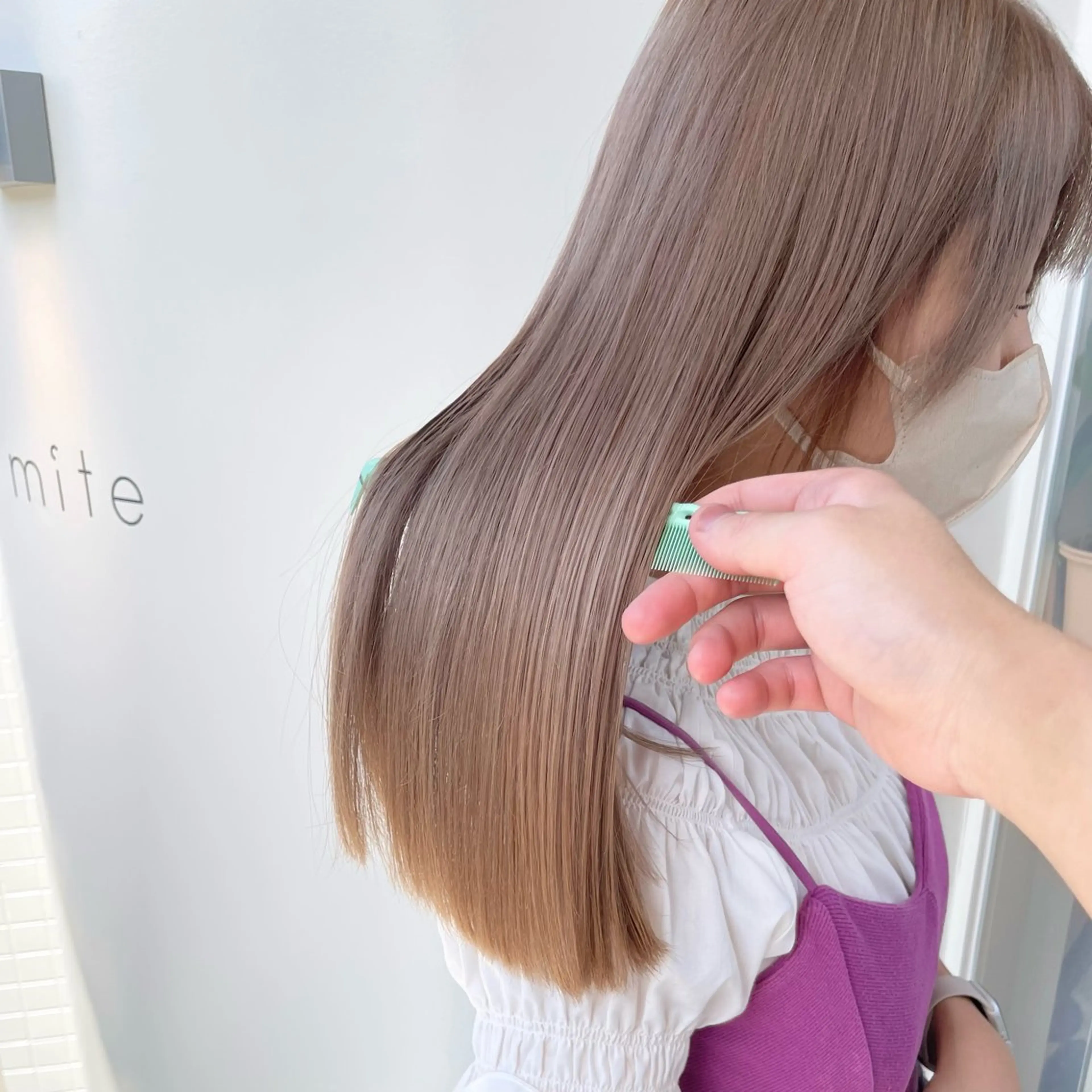 セミロング カラー ヘアカラー トリートメント 名駅/ハイトーン/ 髪質改善/SHUNのヘアスタイル