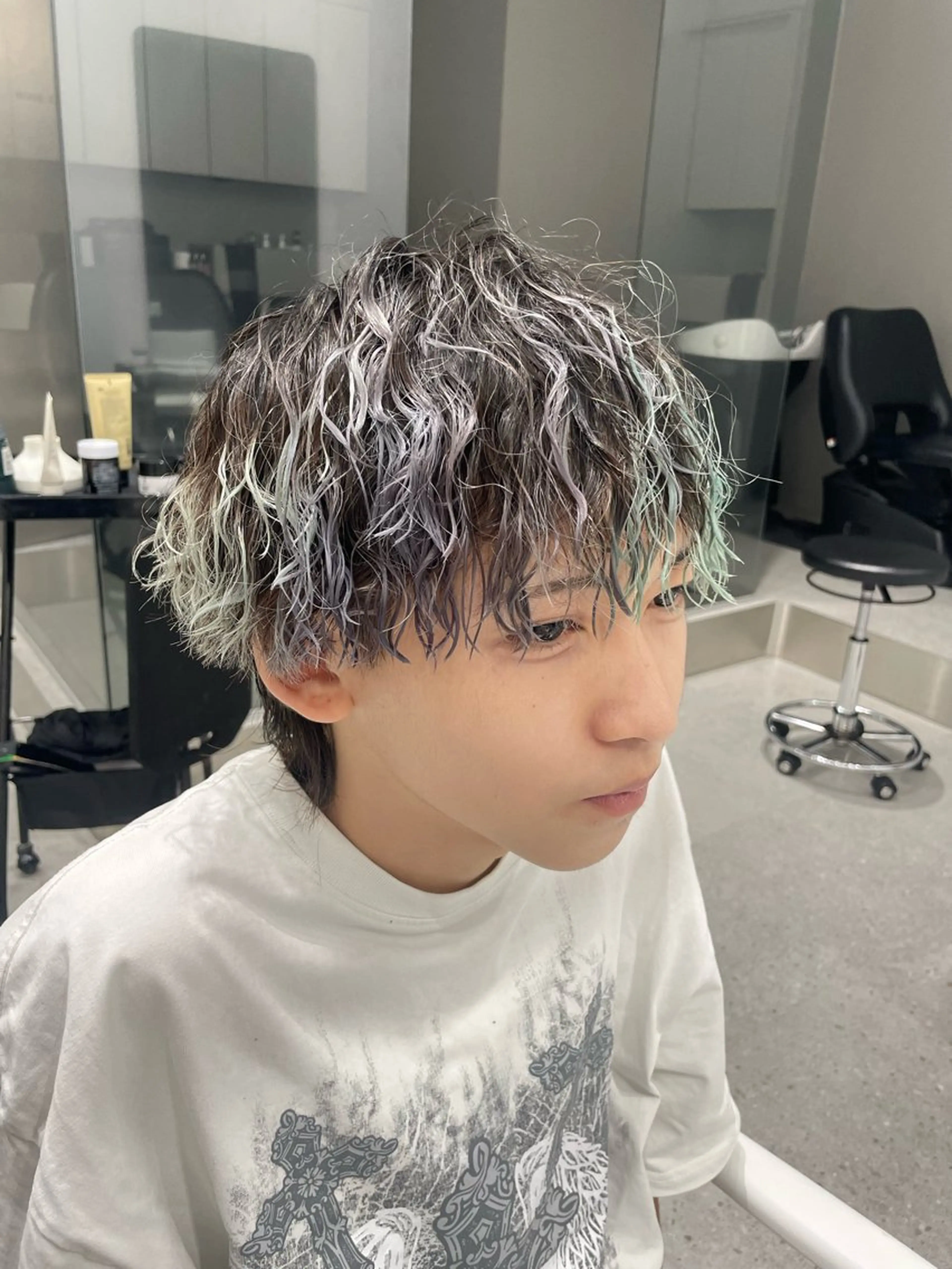 パーマ メンズ 無料ショートモデル 募集中❗️秋山ひらいのヘアスタイル