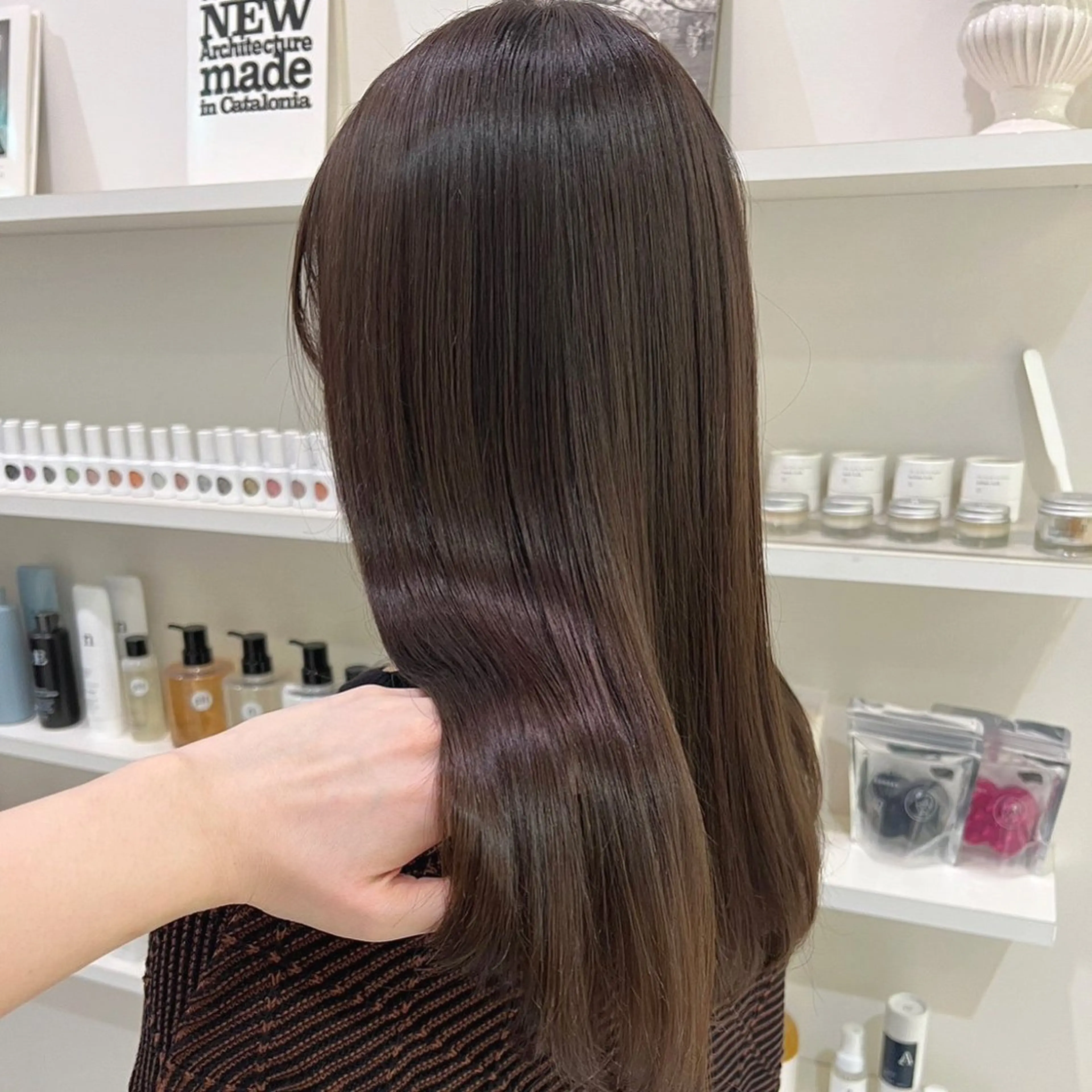 ロング カラー グレージュ モカグレージュ 髪質改善 トリートメント ParveMix￤ 出石 菜々🥂のヘアスタイル