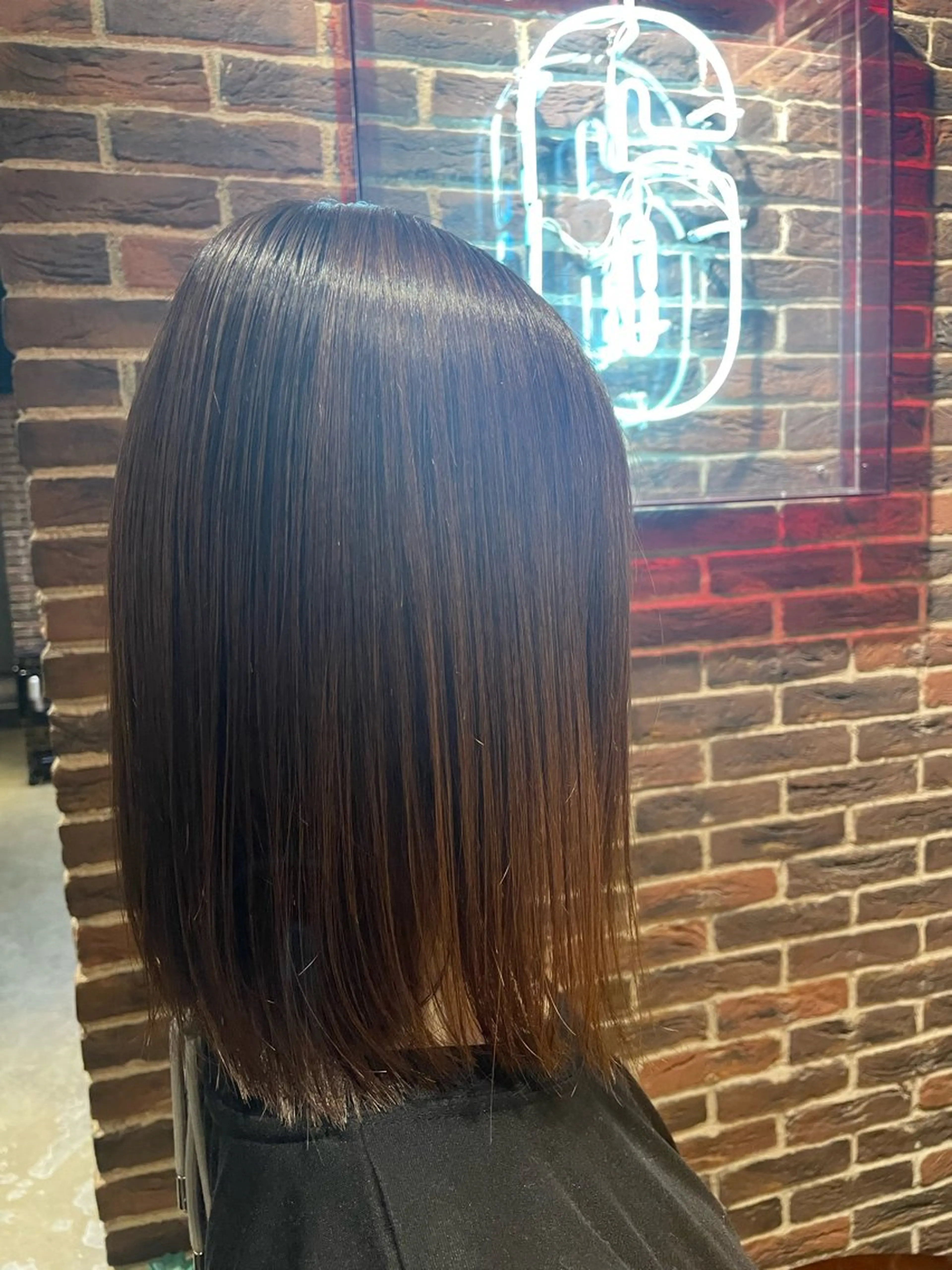 ミディアム 縮毛矯正 トリートメント Hair salon 6所属・照井 奈保子のヘアスタイル